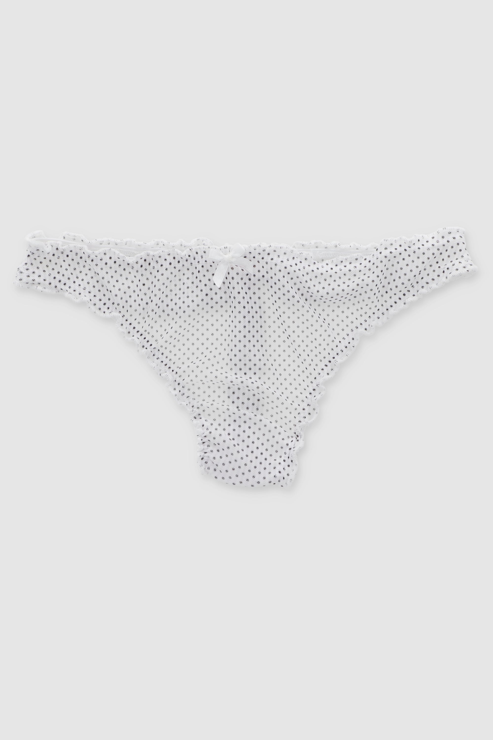 Tanga estampada polka dot NEGRO