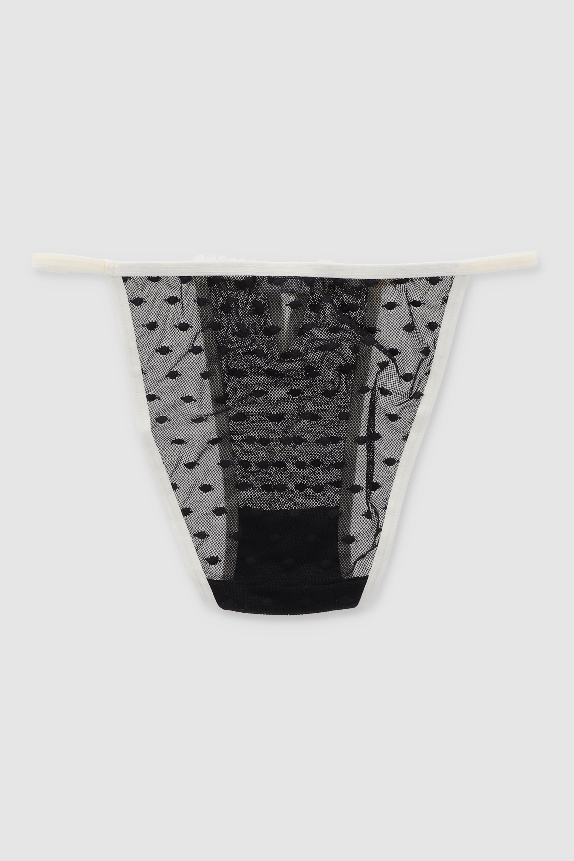 Panty de olanes con puntos NEGRO