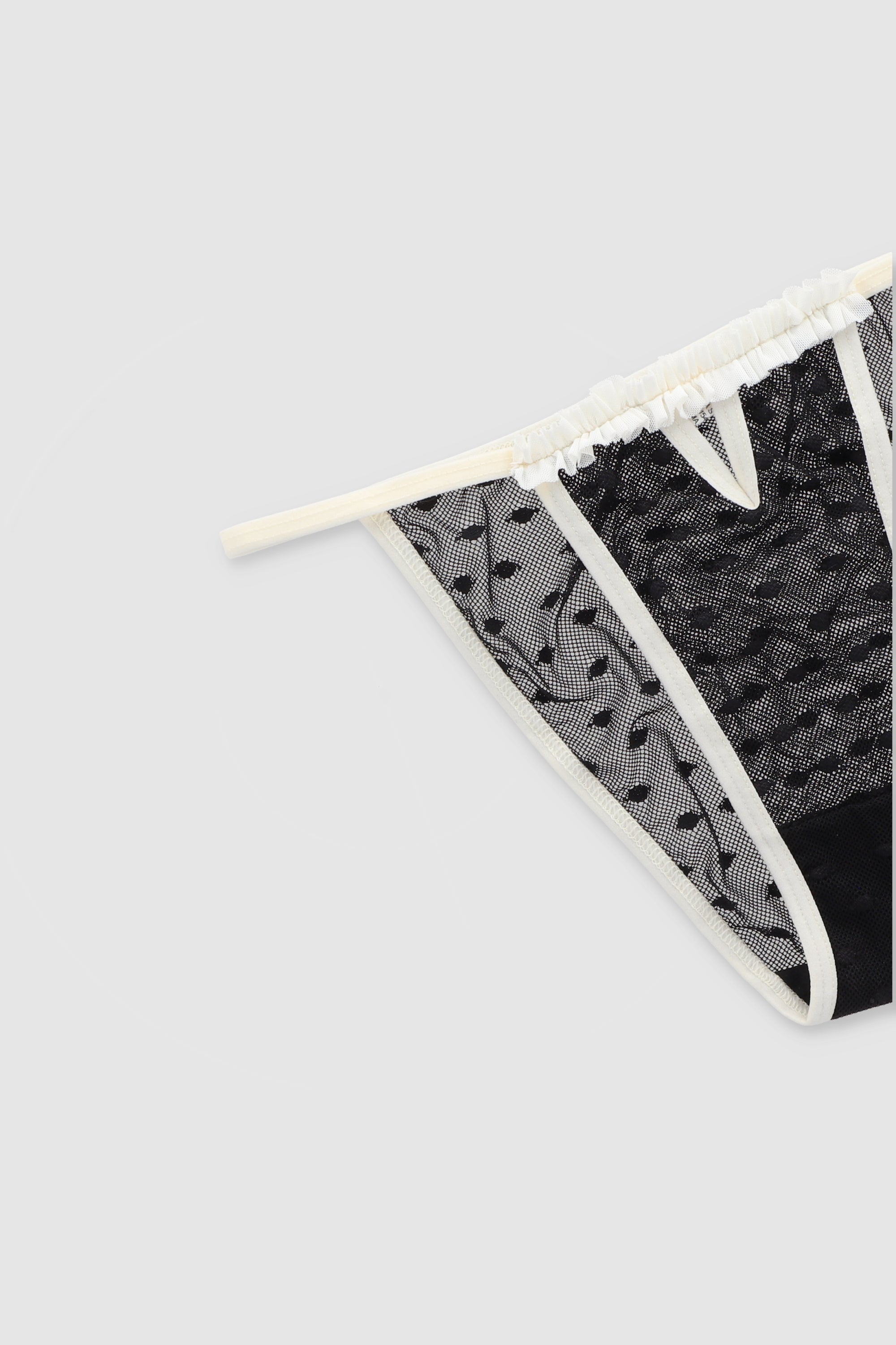 Panty de olanes con puntos NEGRO