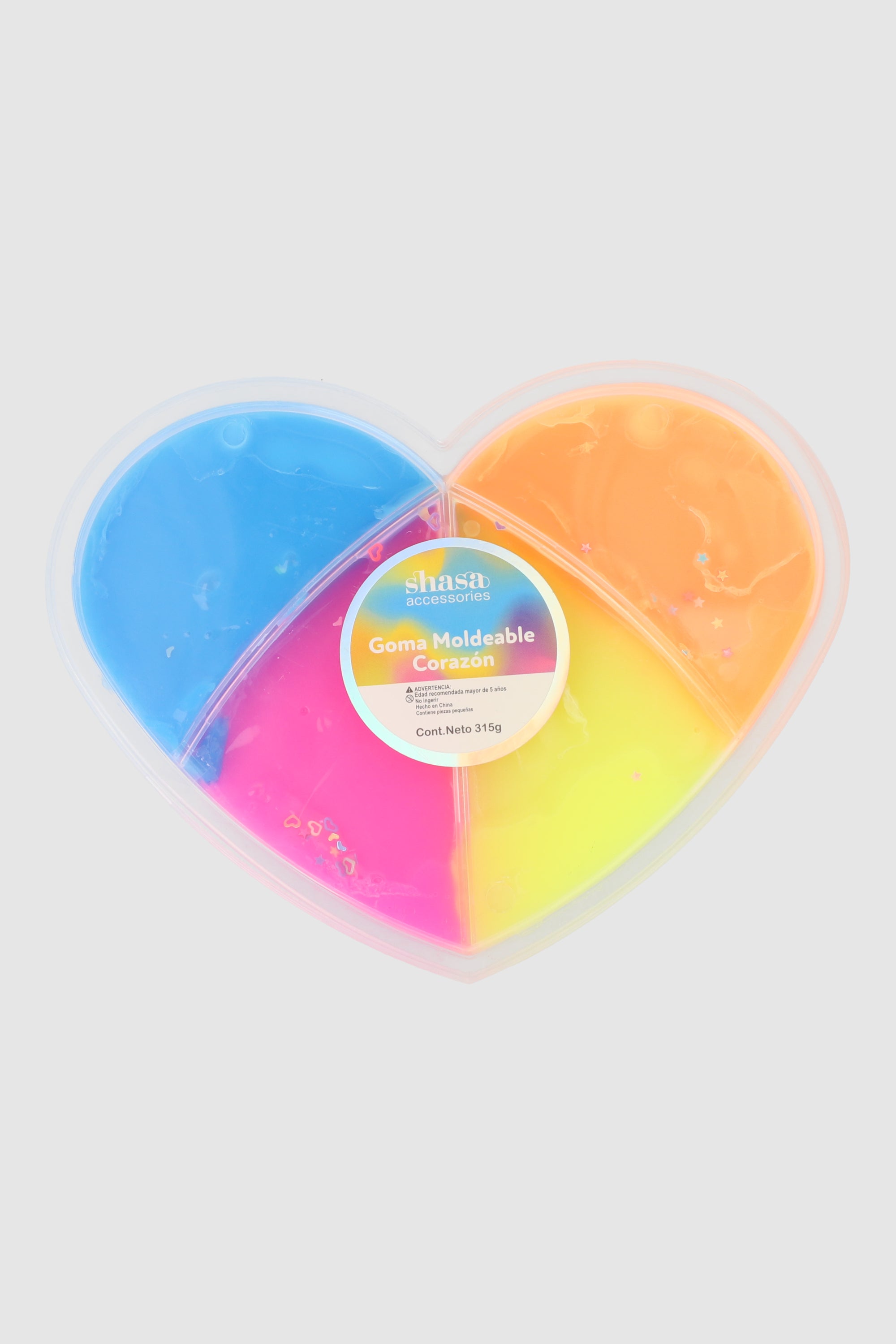 Slime corazon divisiones MULTICOLOR