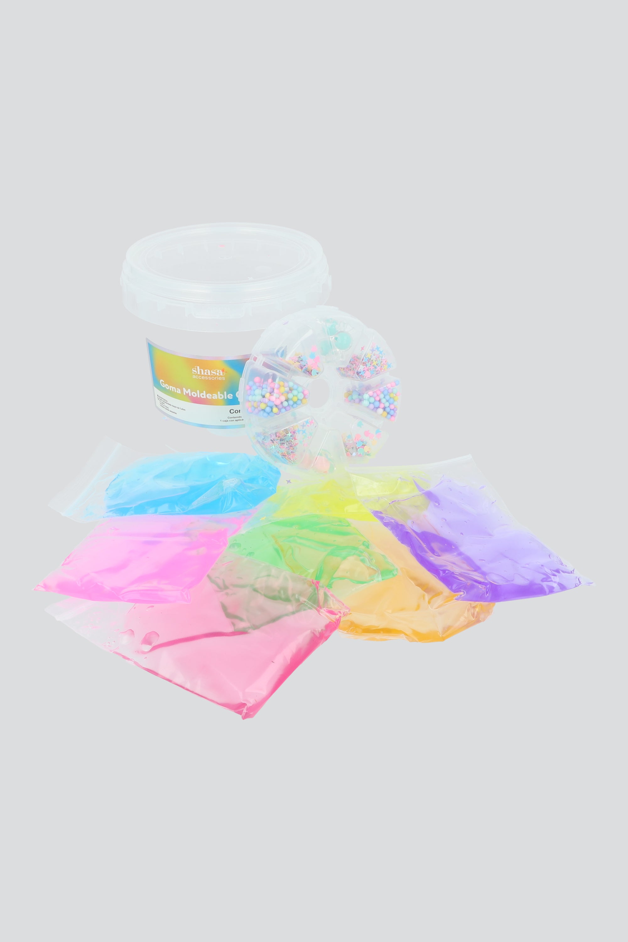 Set cubeta slime y decoracion