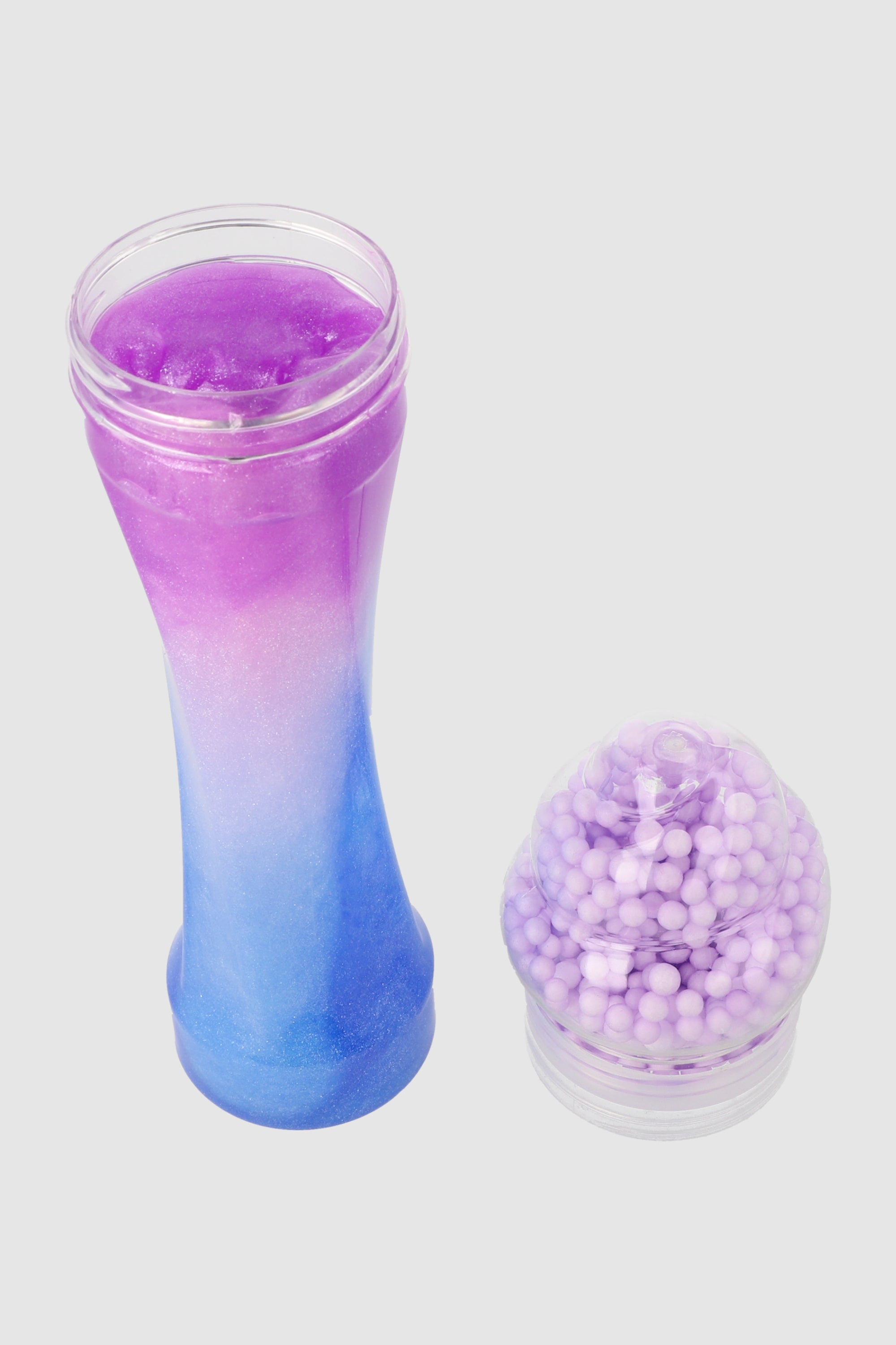 Slime twist bolitas chispas MORADO