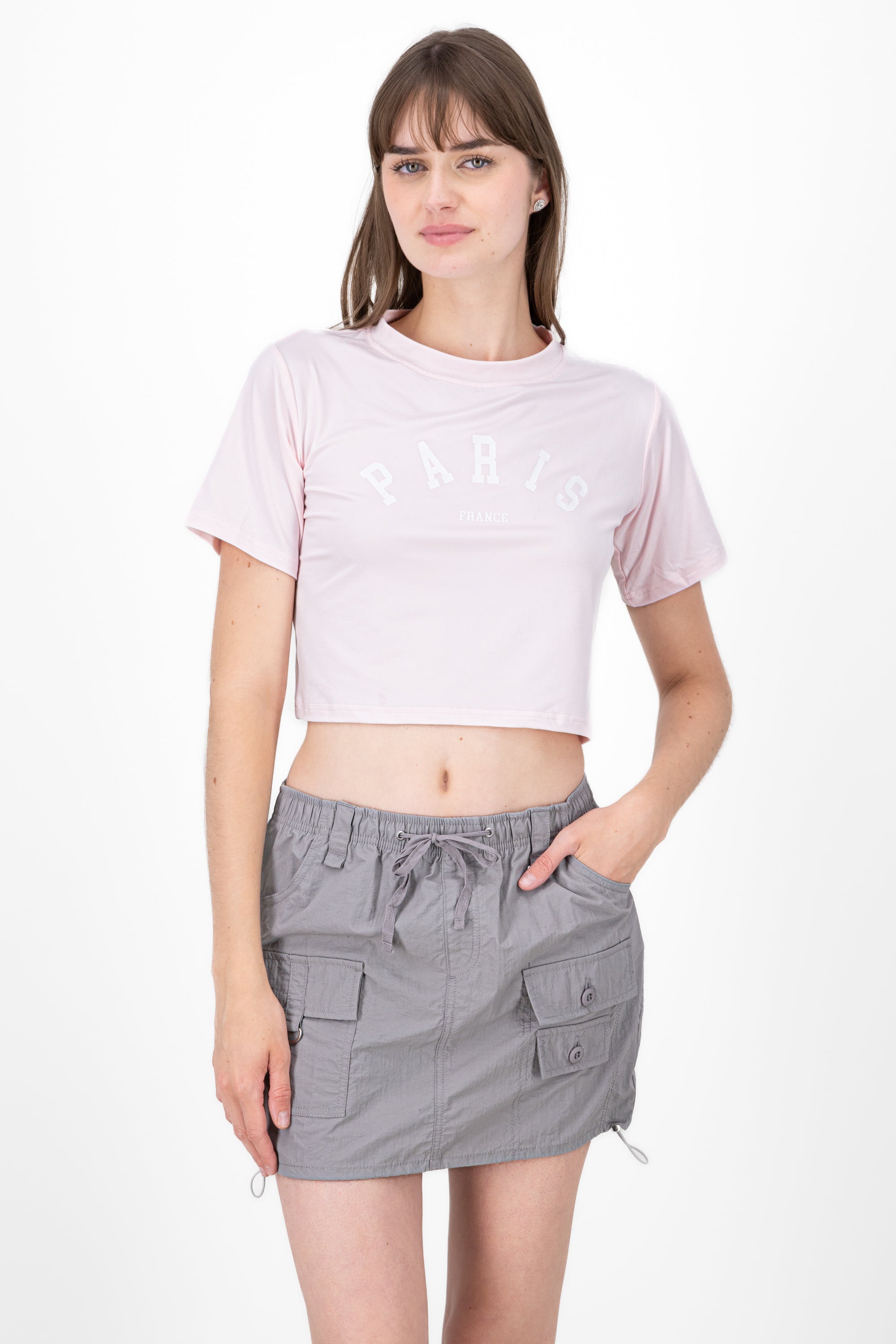 Playera crop paris ROSA