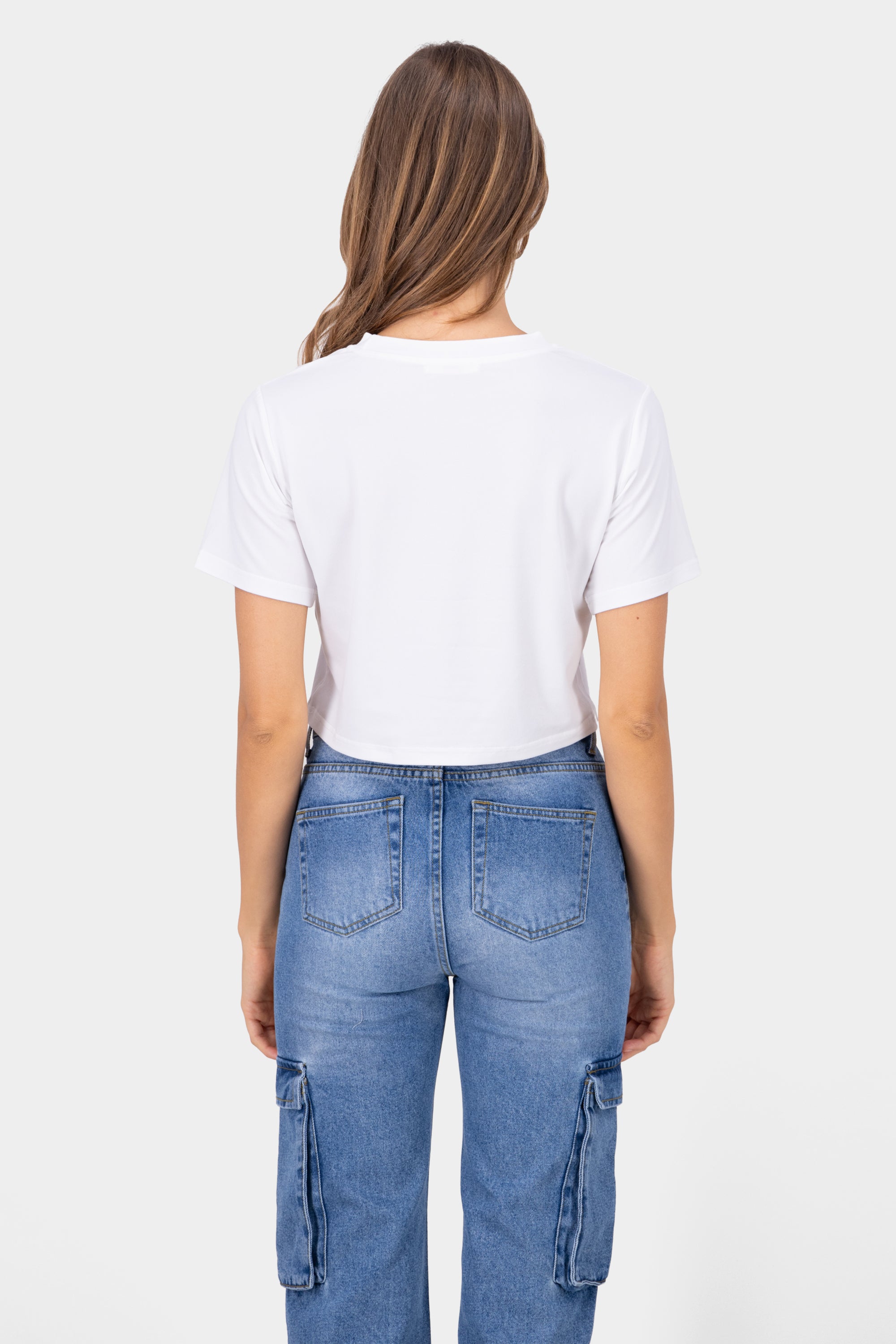 Playera crop los angeles BLANCO