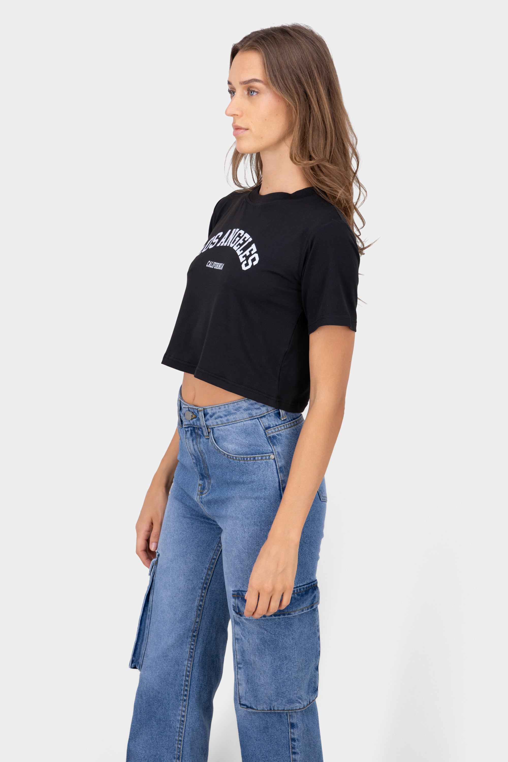 Playera crop los angeles NEGRO