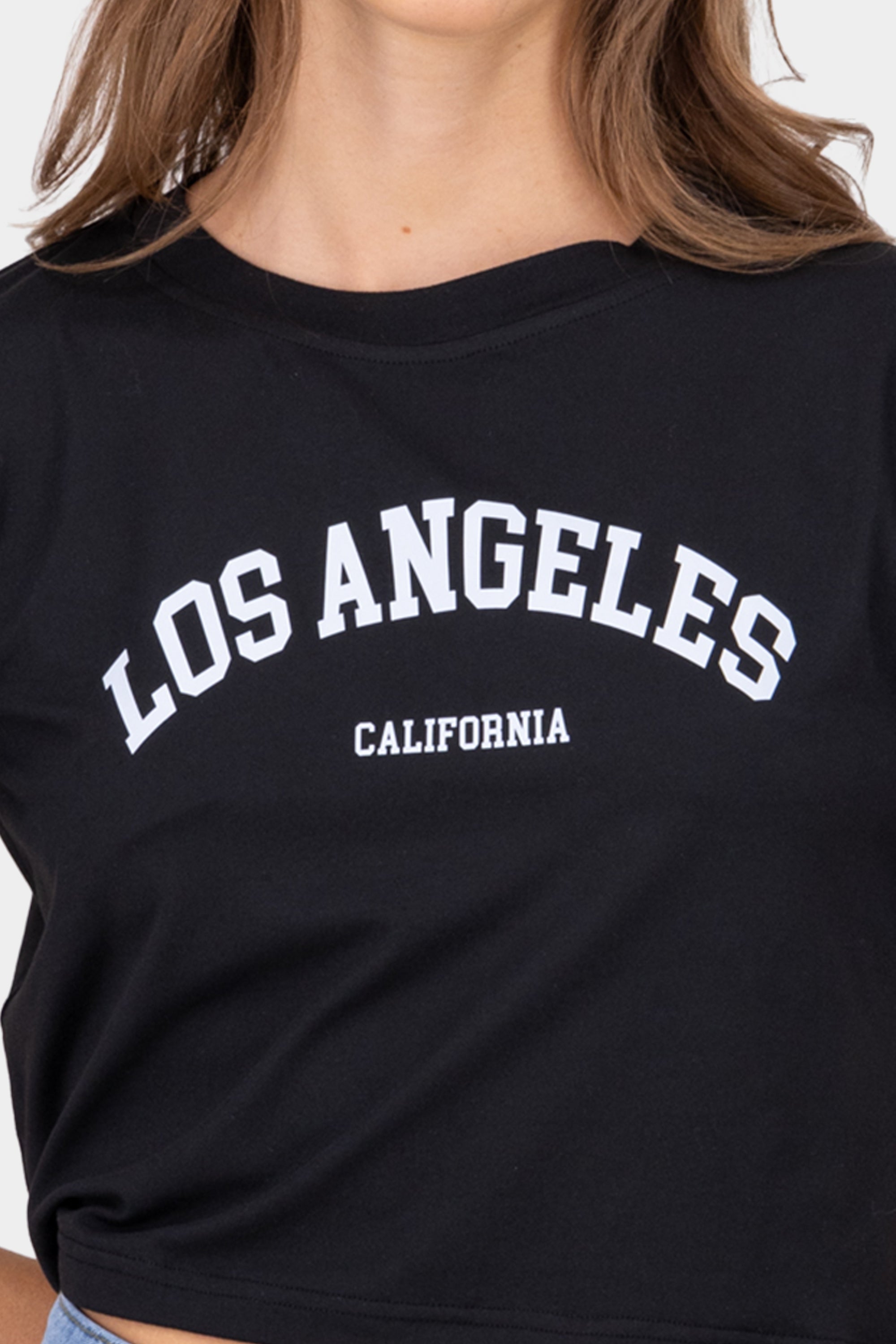 Playera crop los angeles NEGRO