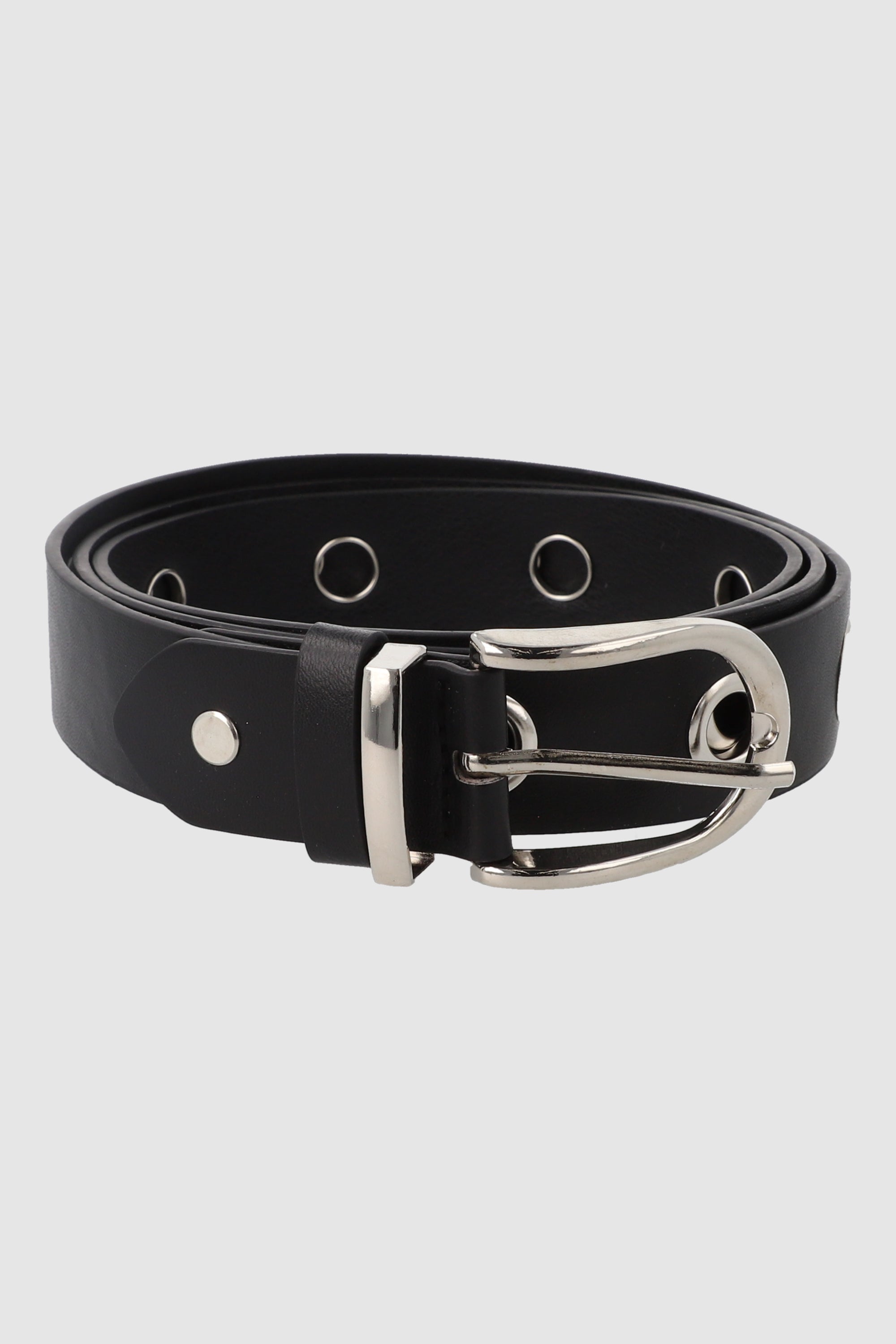 Cinturon delgado eyelets NEGRO