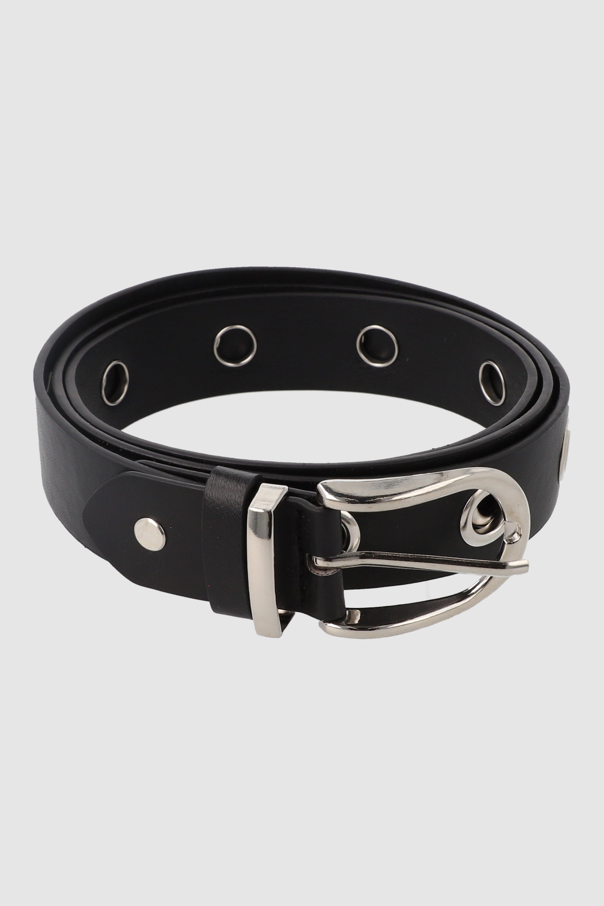 Cinturon delgado eyelets NEGRO