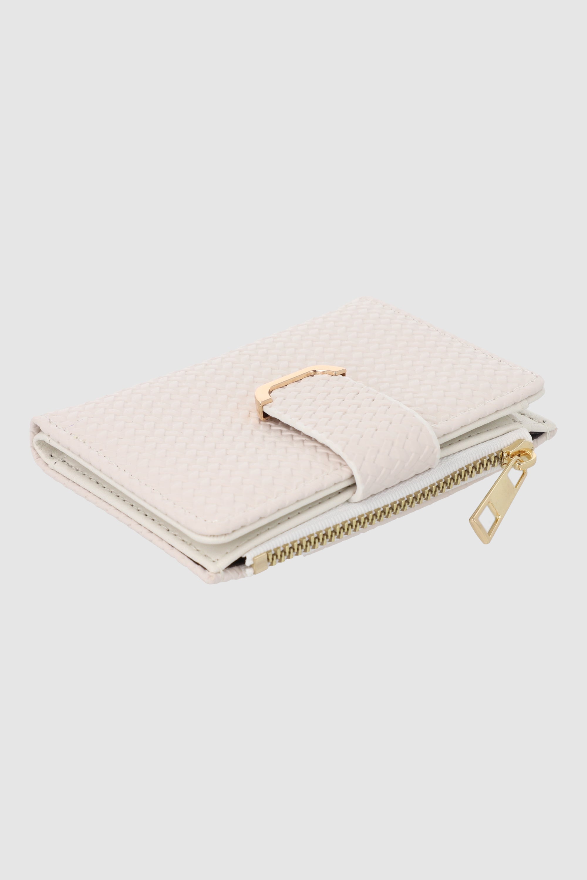 Cartera pequeña entrelazada BLANCO