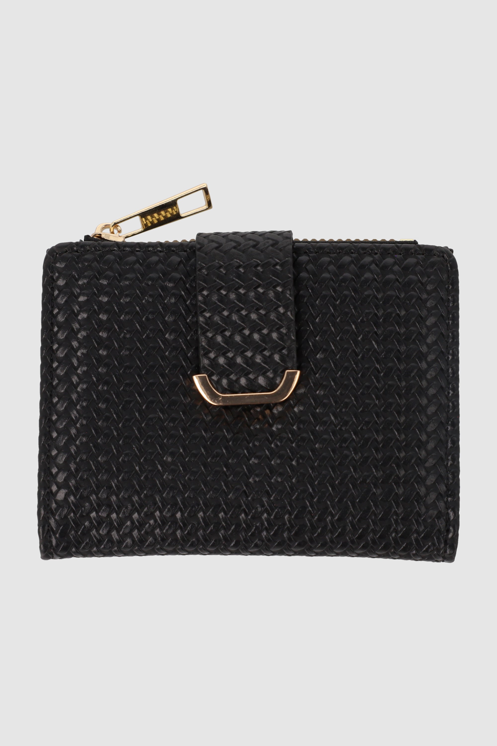 Cartera pequeña entrelazada NEGRO