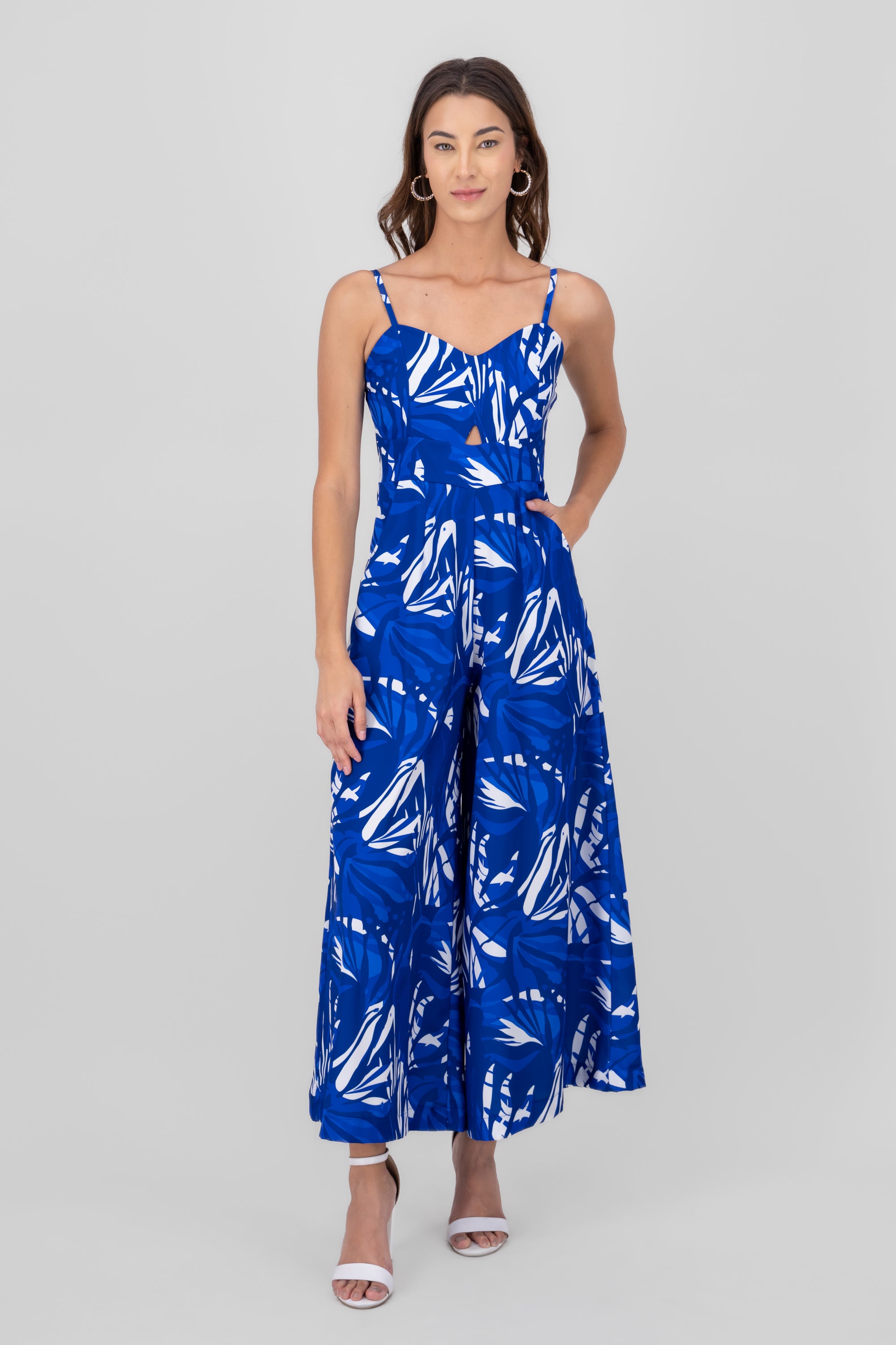 Jumpsuit Estampado Tropical AZUL COMBO