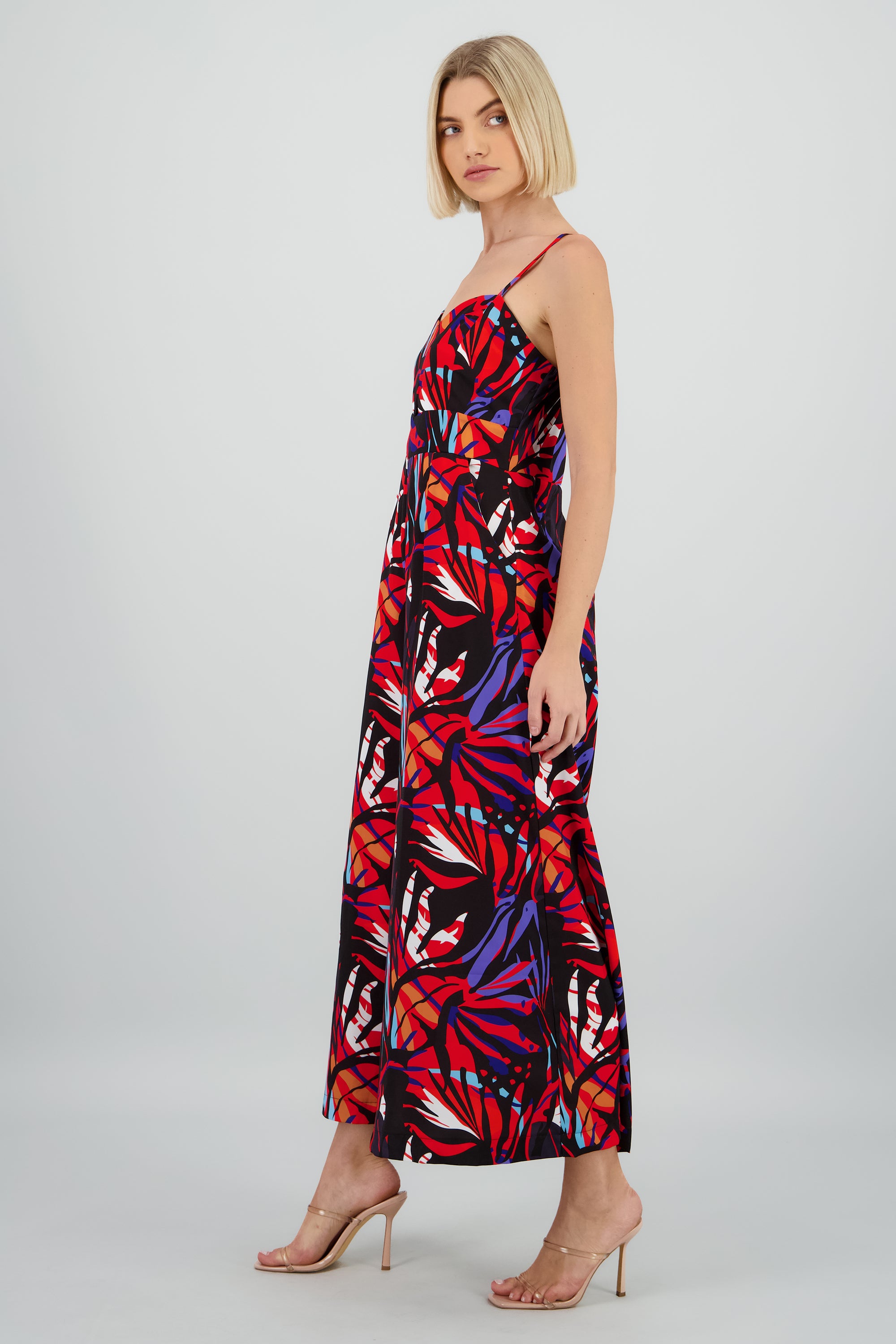 Jumpsuit Estampado Tropical NEGRO