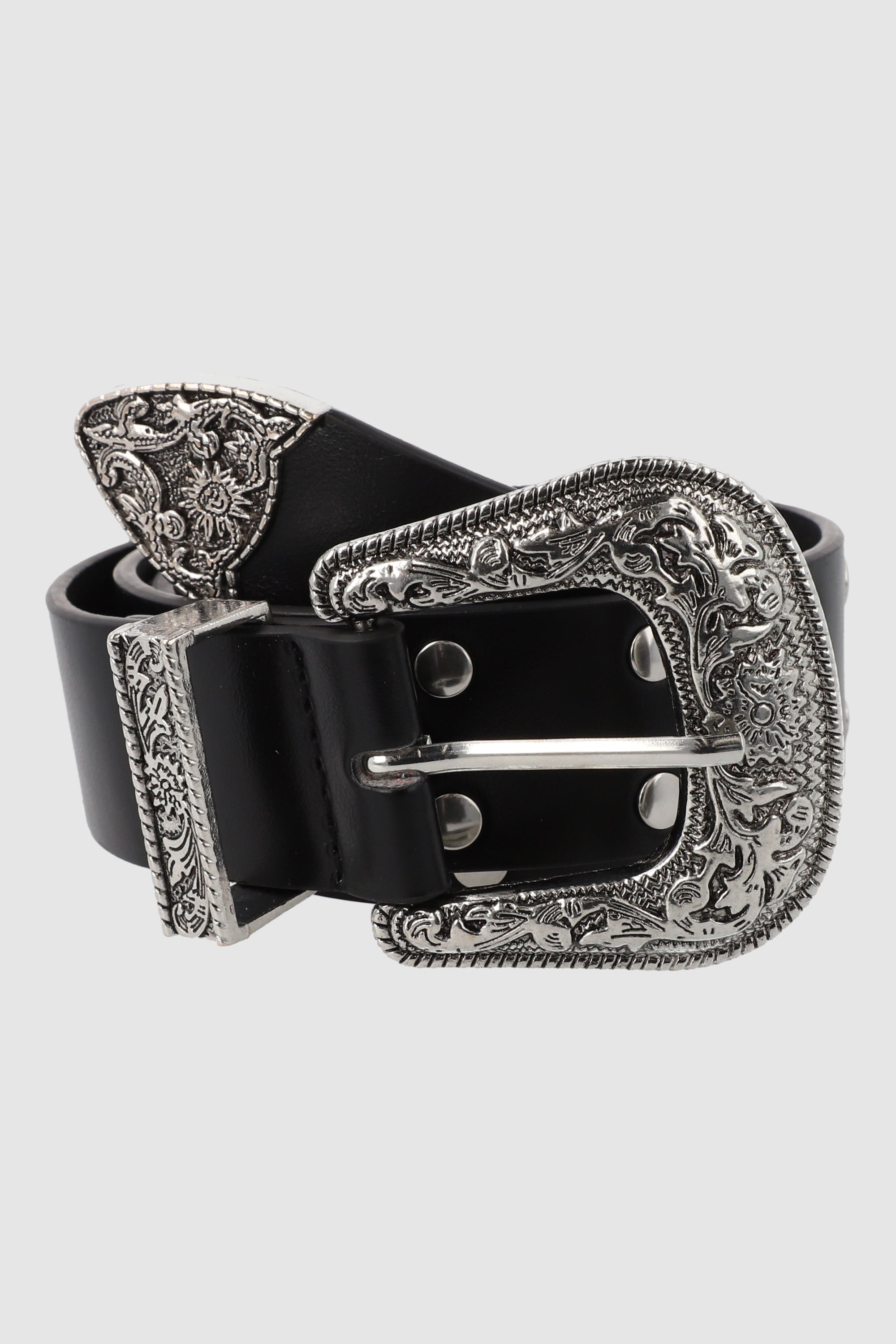 Cinturon hebilla vaquera studs NEGRO