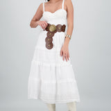 Cinturon boho circulos eyelets