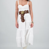 Cinturon boho circulos eyelets