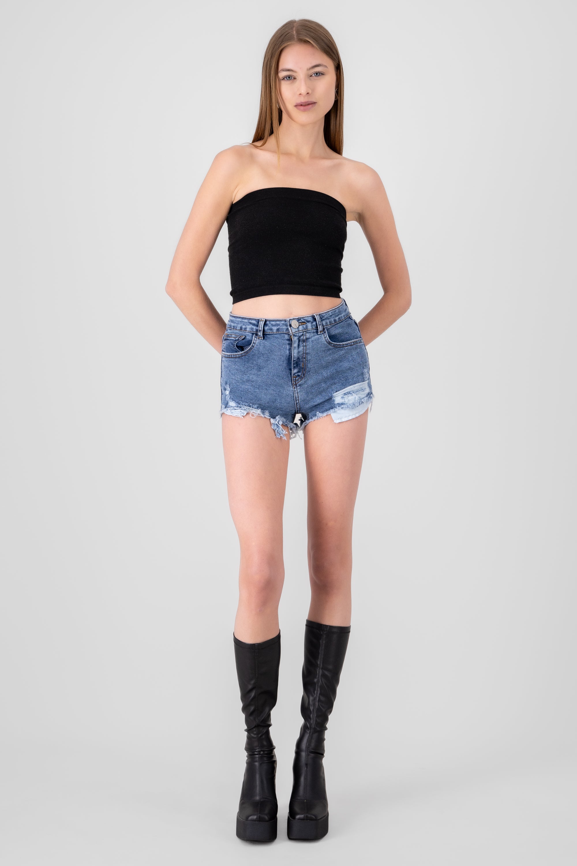 Denim short destruccion ACID MEDIO