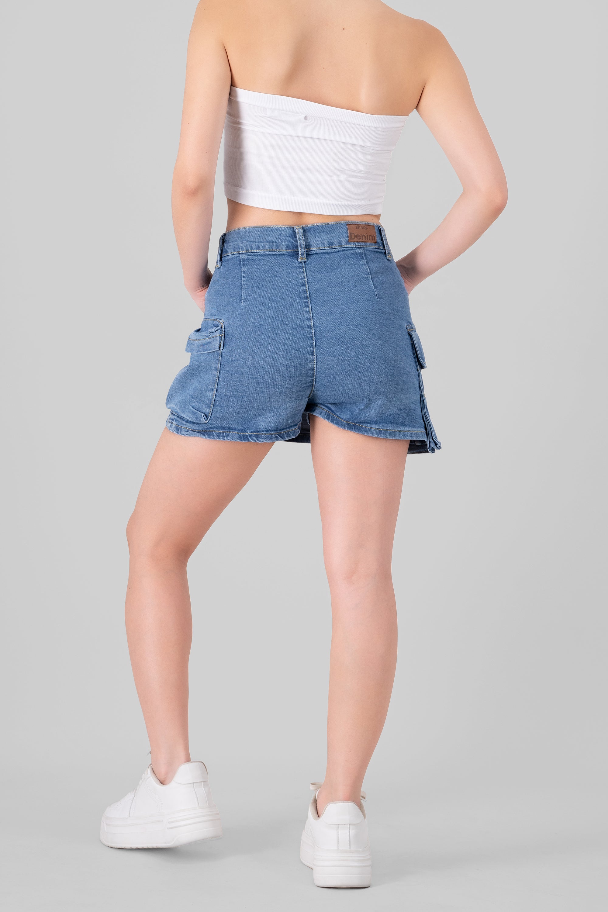 Falda short cargo asimétrica STONE MEDIO