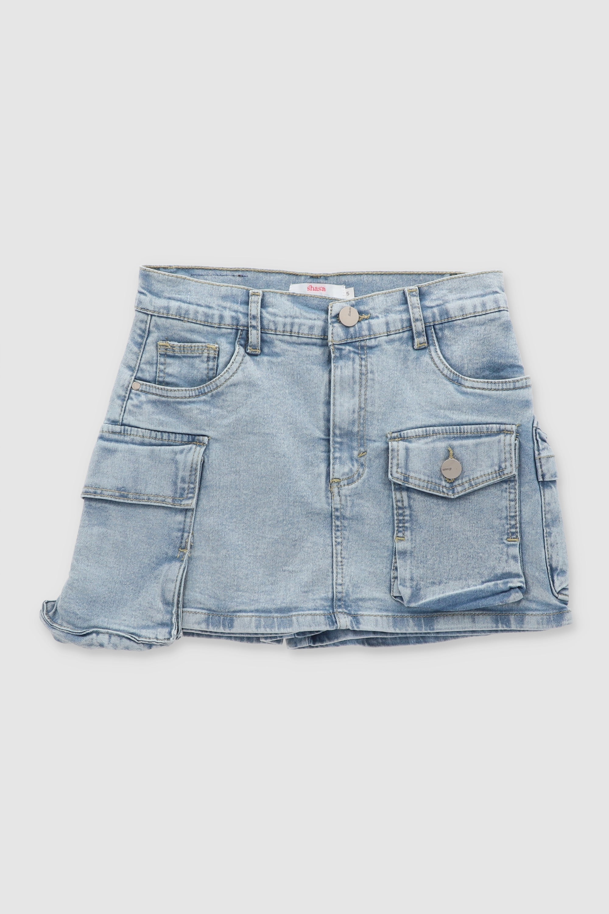 Falda short cargo asimétrica ACID LIGHT