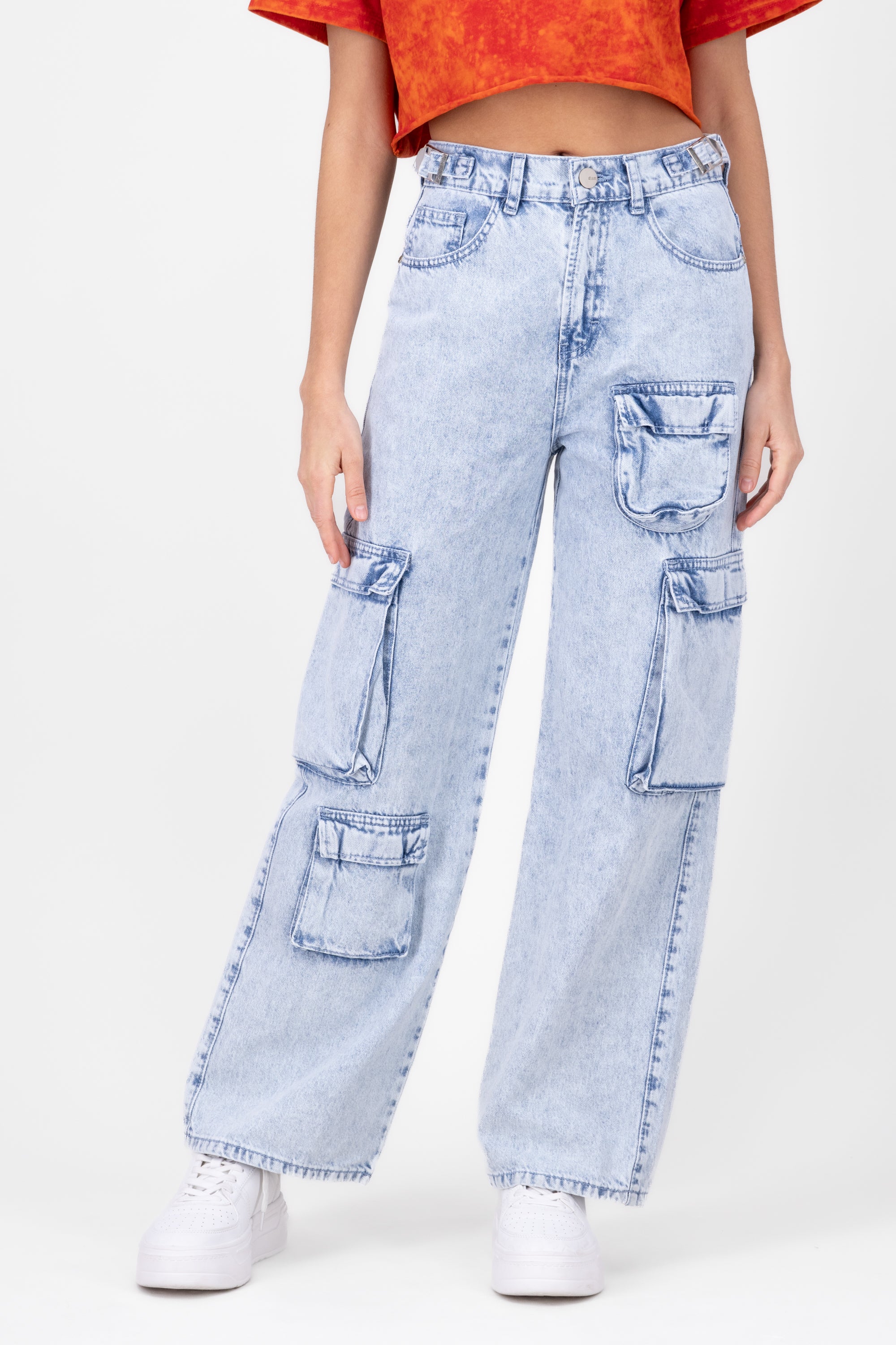 Jeans cargo 4 bolsas asimétrico ACID LIGHT