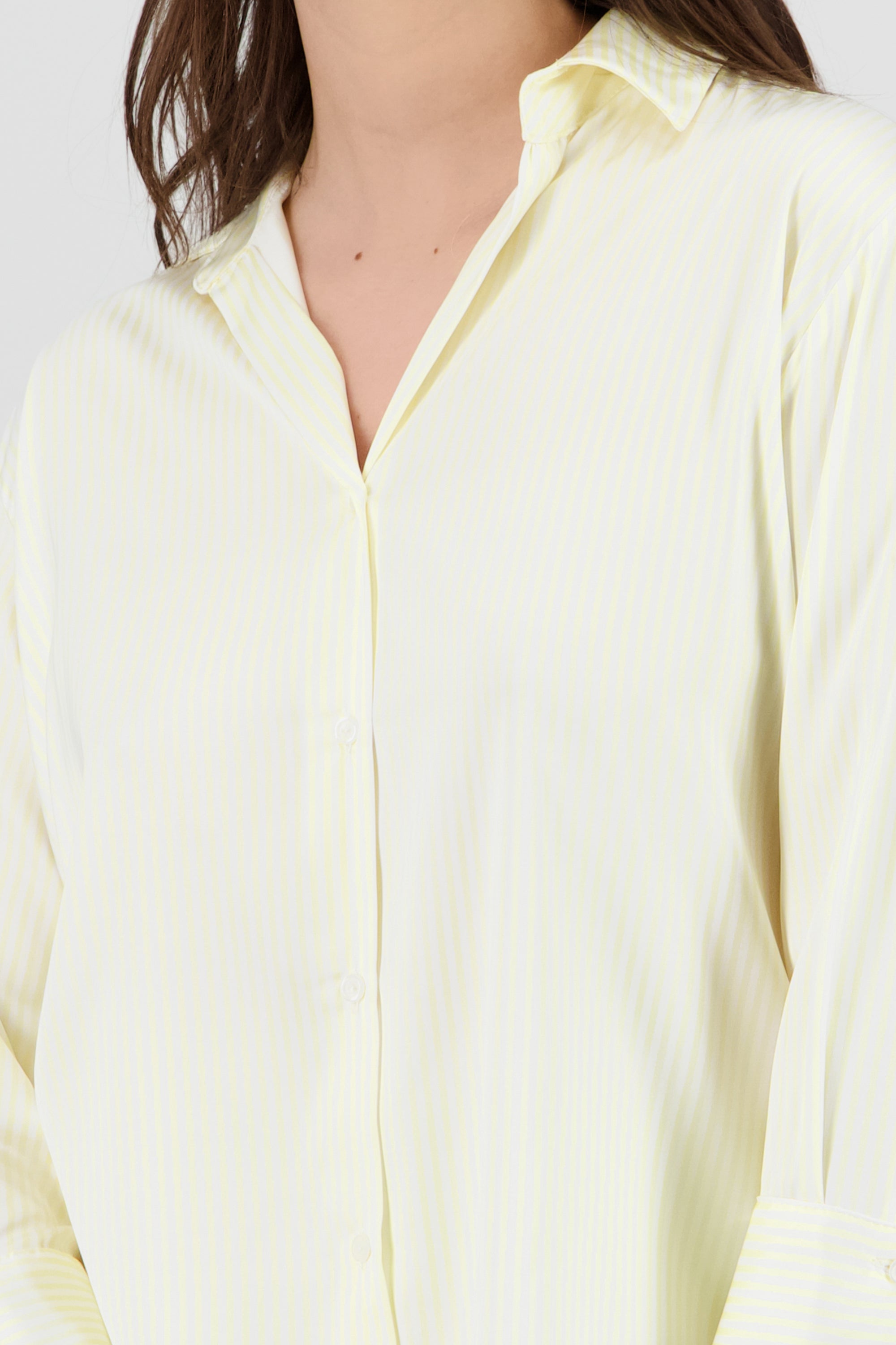 Blusa satin rayas manga larga Hypsters AMARILLO PASTEL
