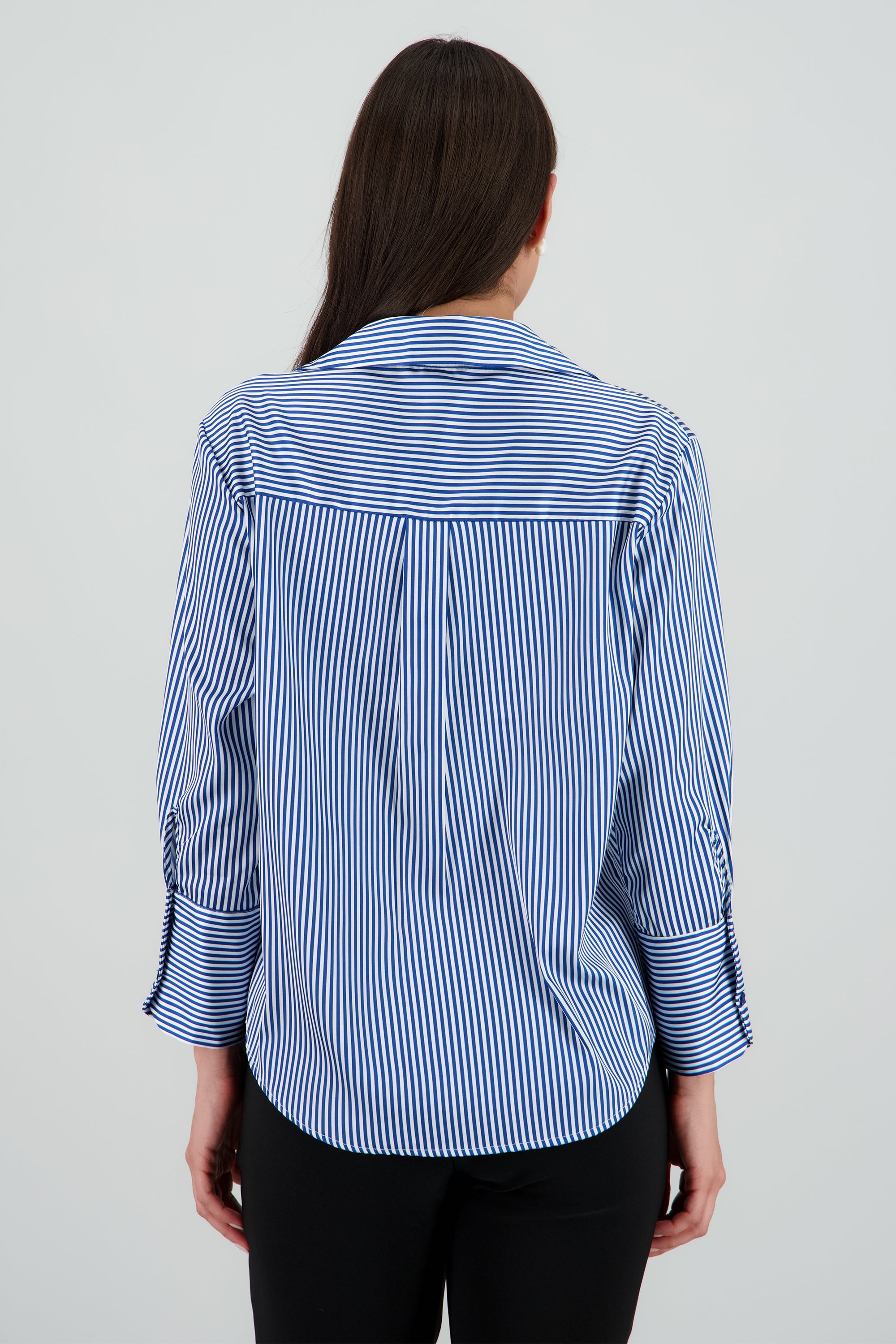 Blusa satin rayas manga larga Hypsters