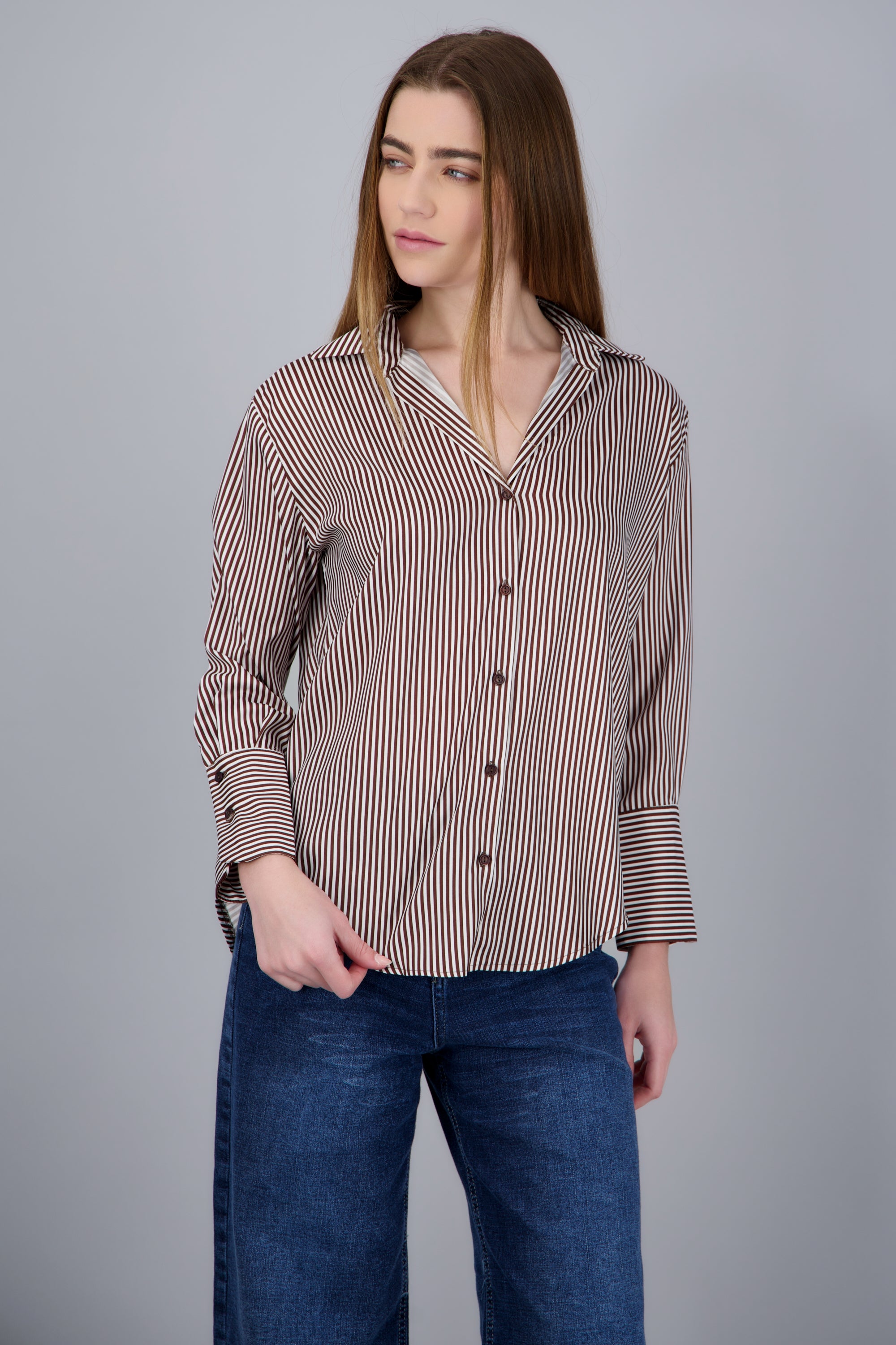 Blusa satin rayas manga larga Hypsters CAFE