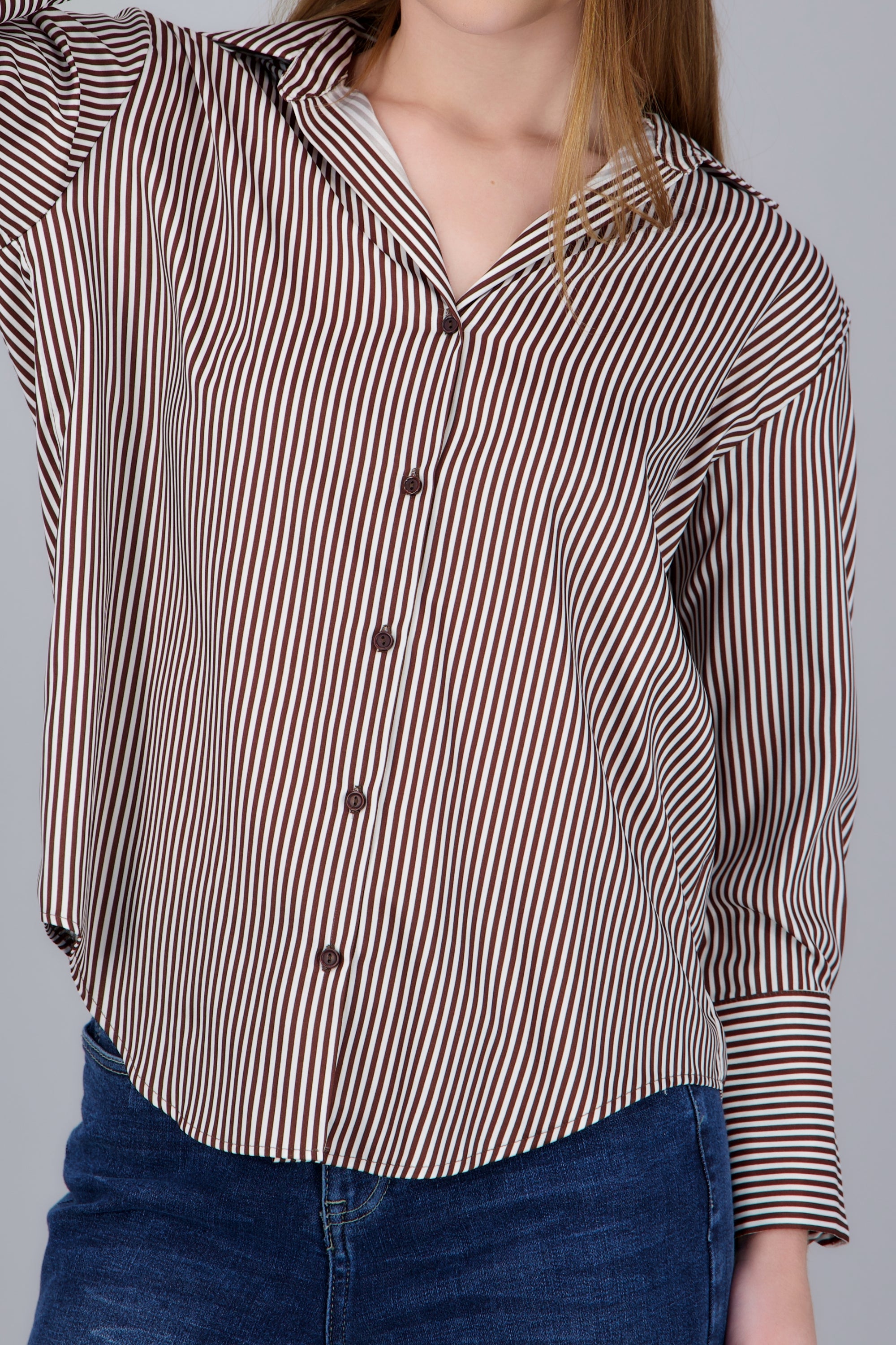 Blusa satin rayas manga larga Hypsters CAFE