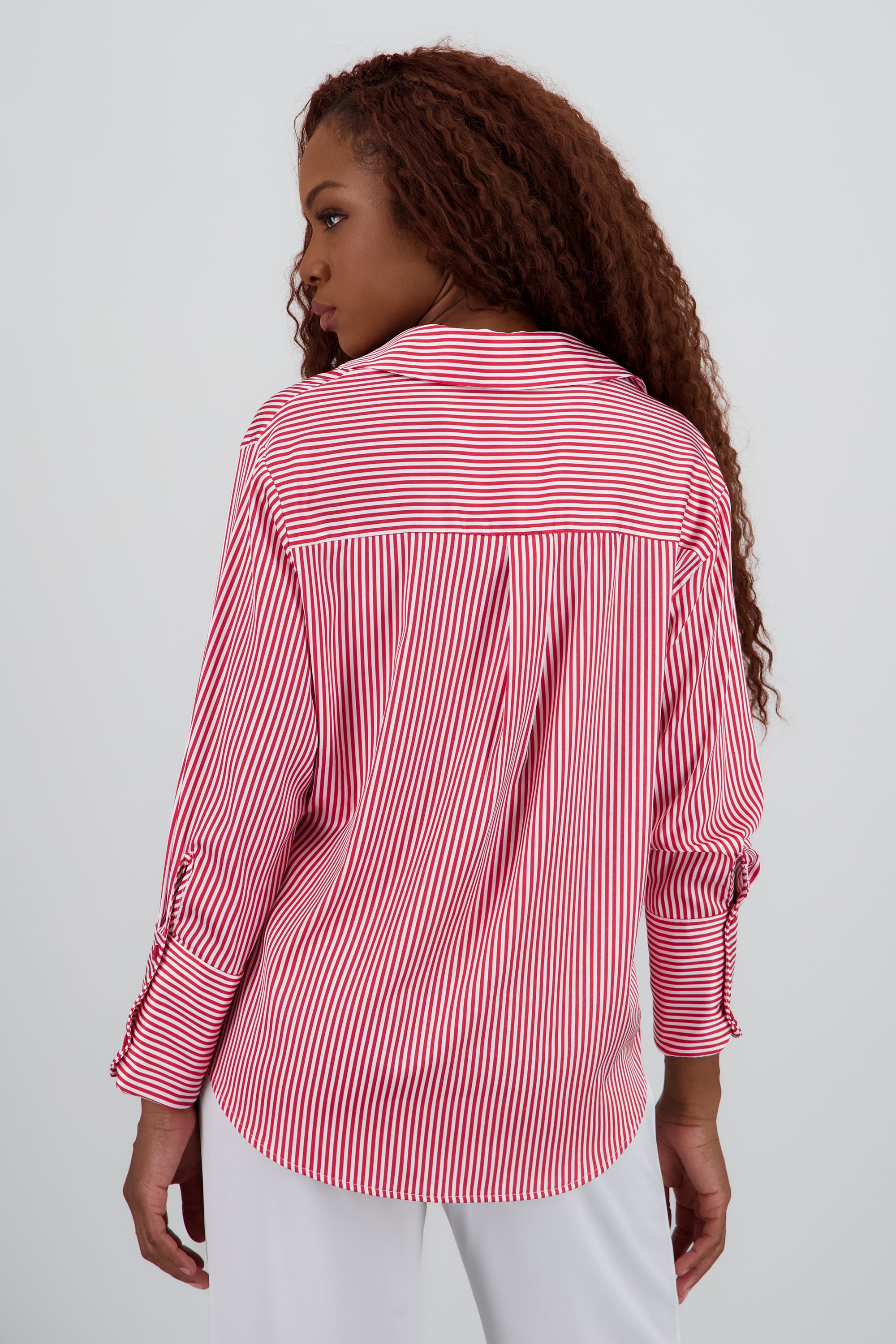 Blusa satin rayas manga larga Hypsters ROJO