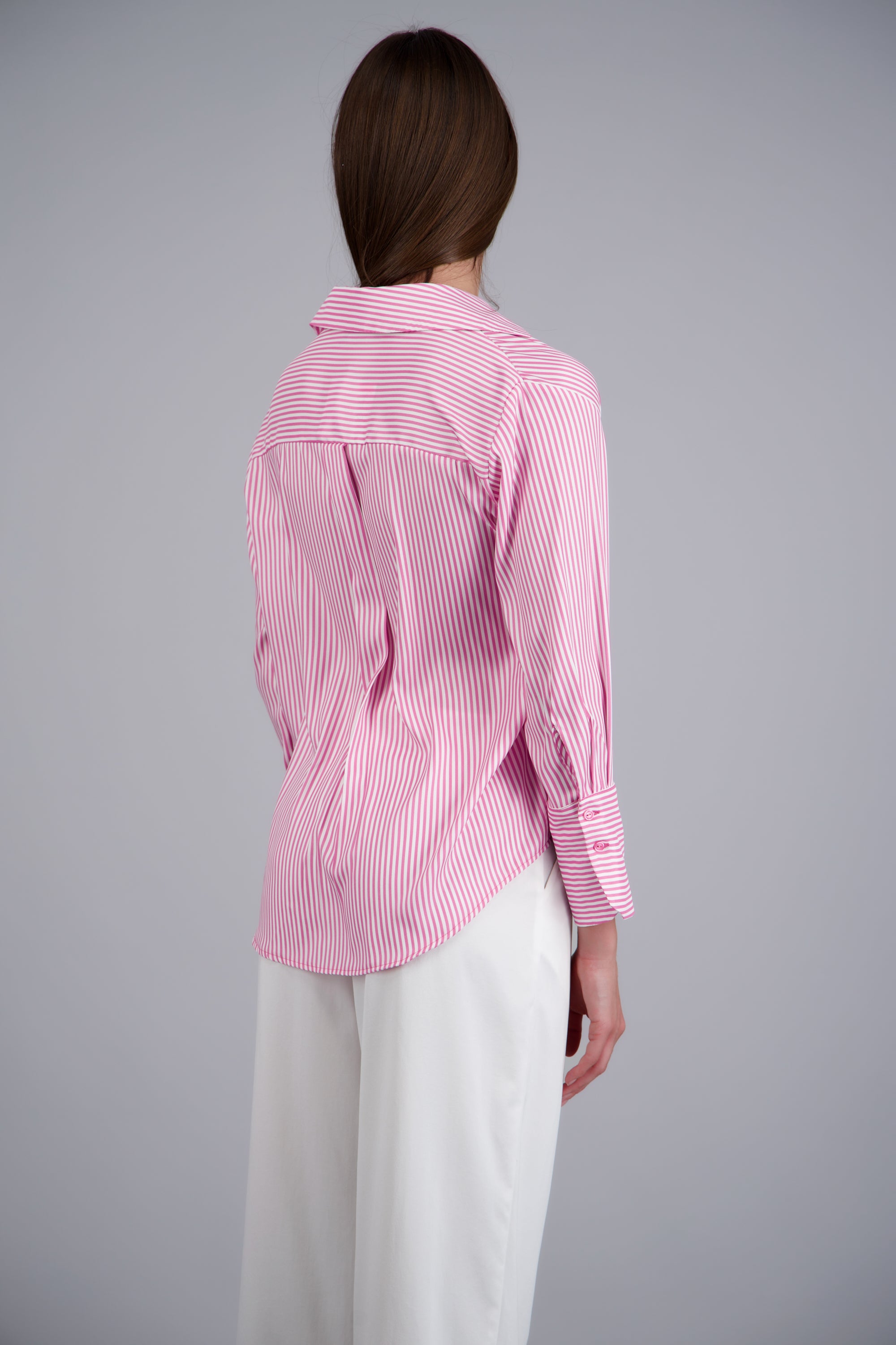 Blusa satin rayas manga larga Hypsters ROSA COMBO