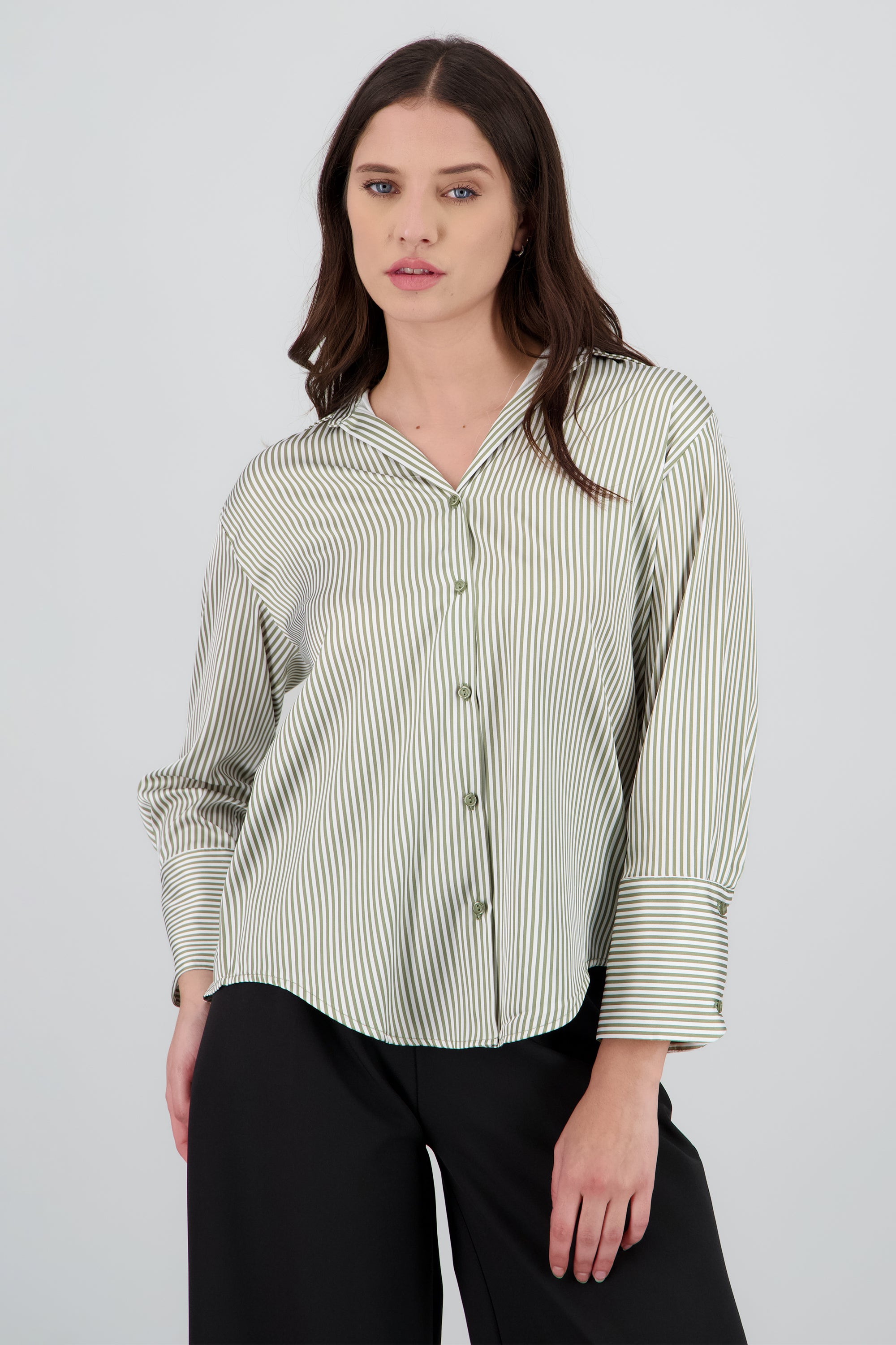 Blusa satin rayas manga larga Hypsters SAGE