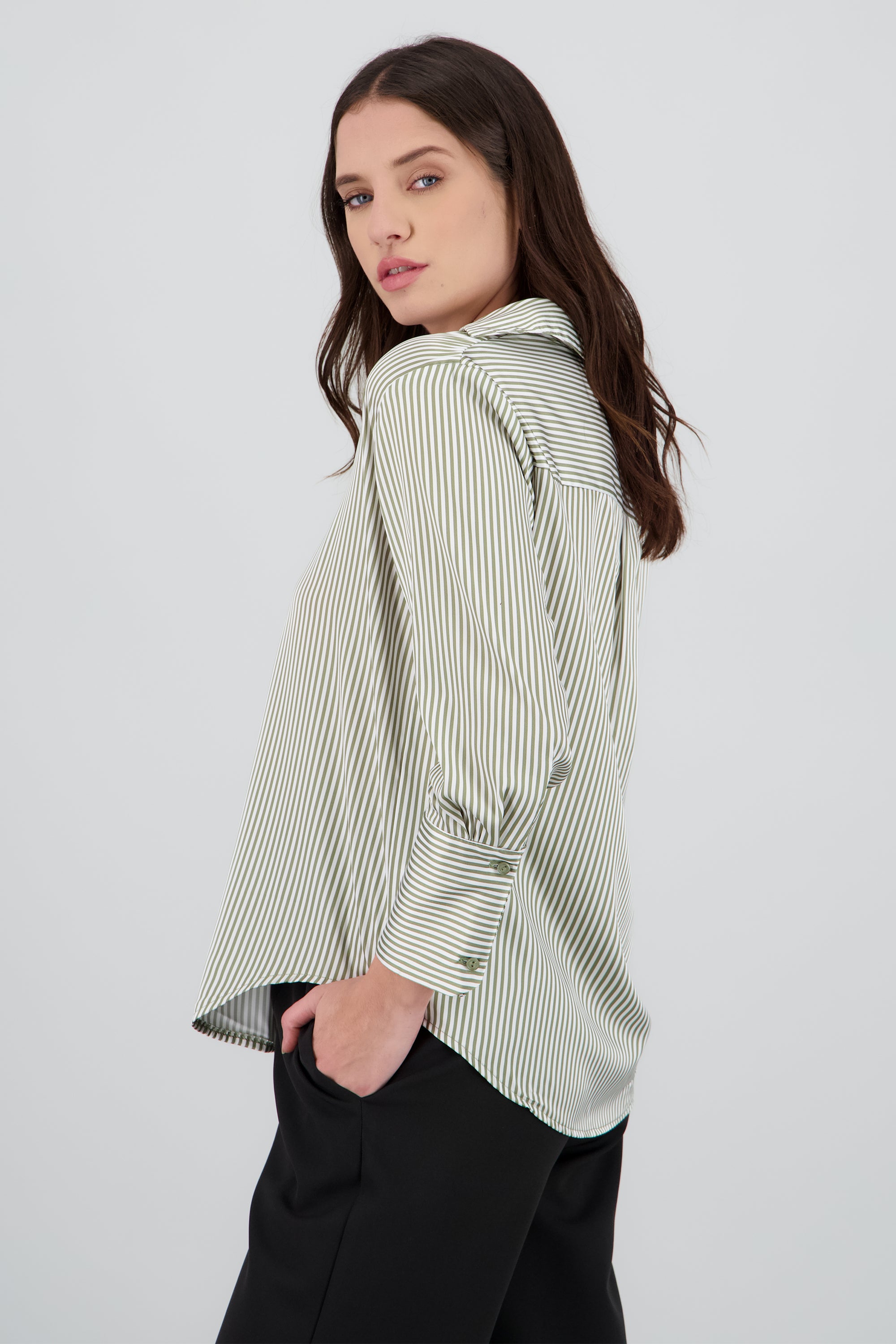 Blusa satin rayas manga larga Hypsters SAGE