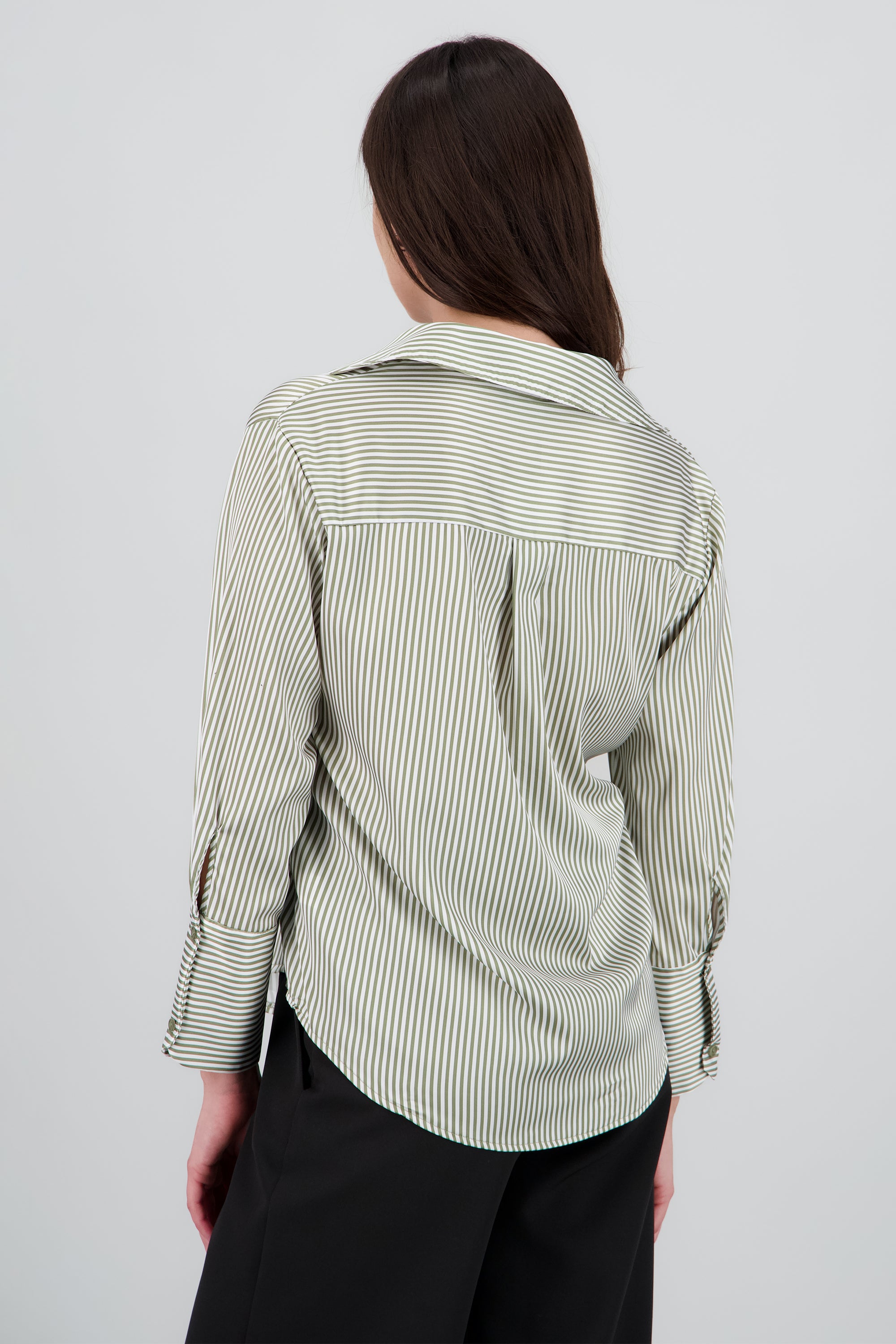 Blusa satin rayas manga larga Hypsters SAGE