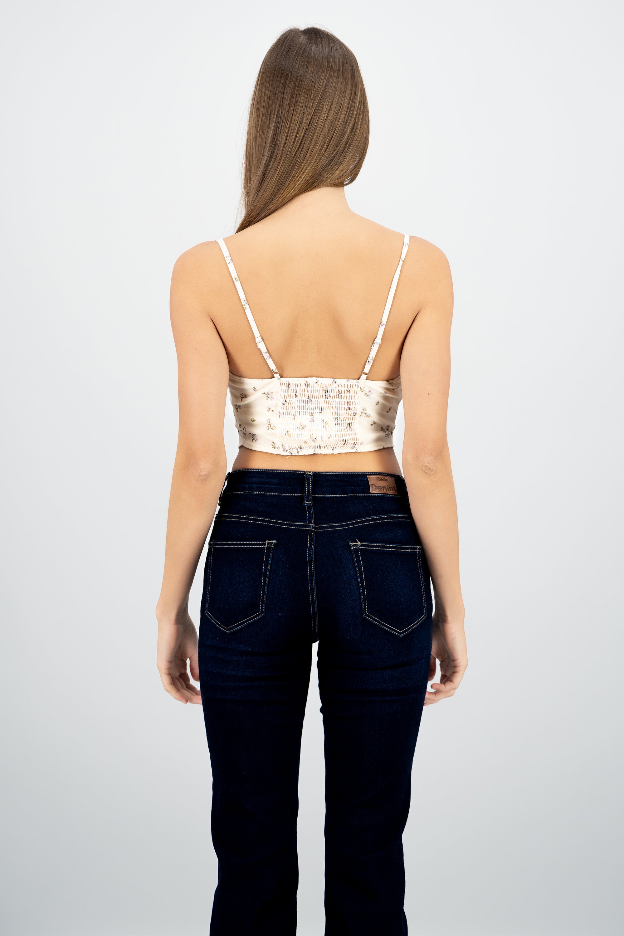 Blusa corset cuello cascada
