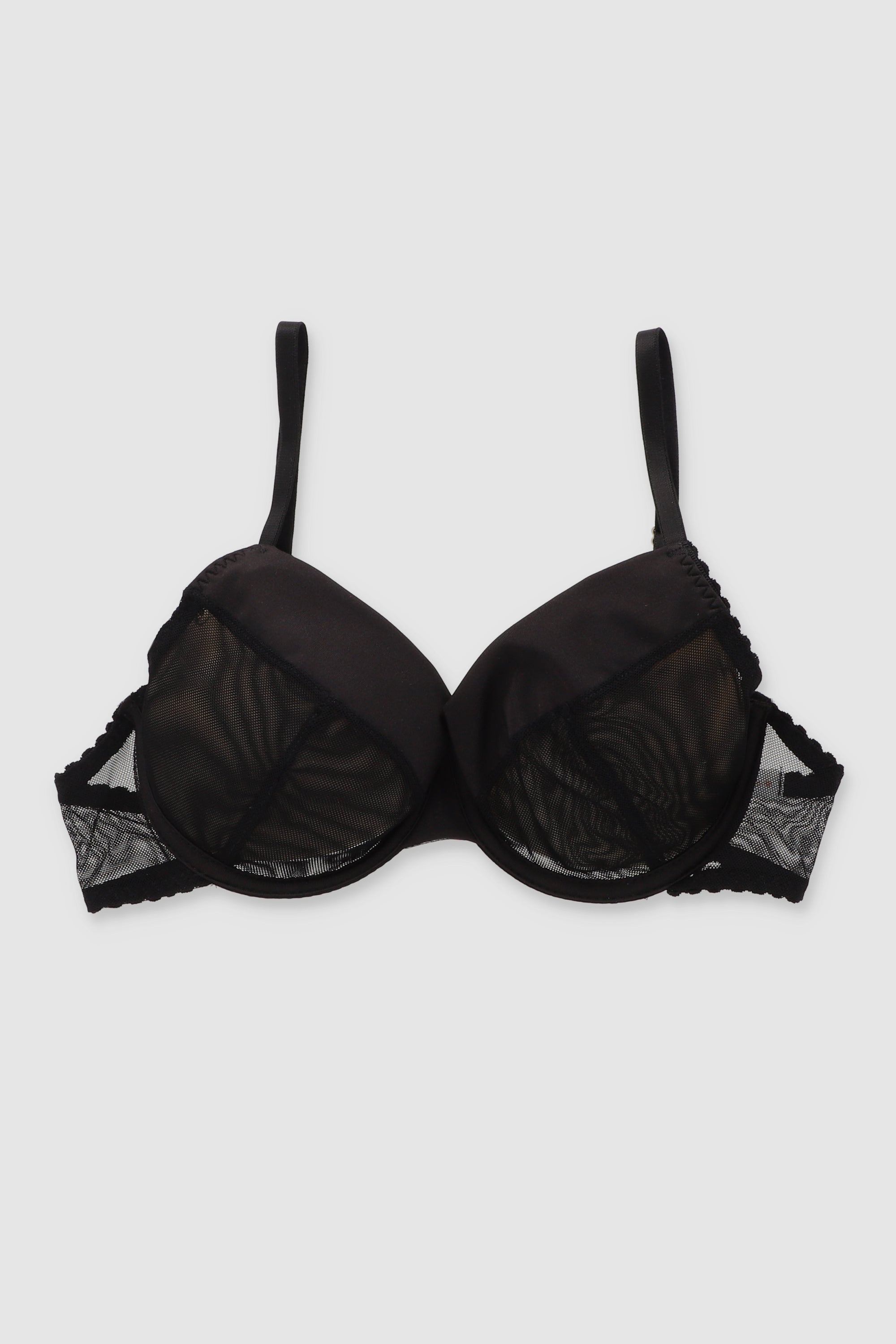 Bralette de mesh con copas NEGRO