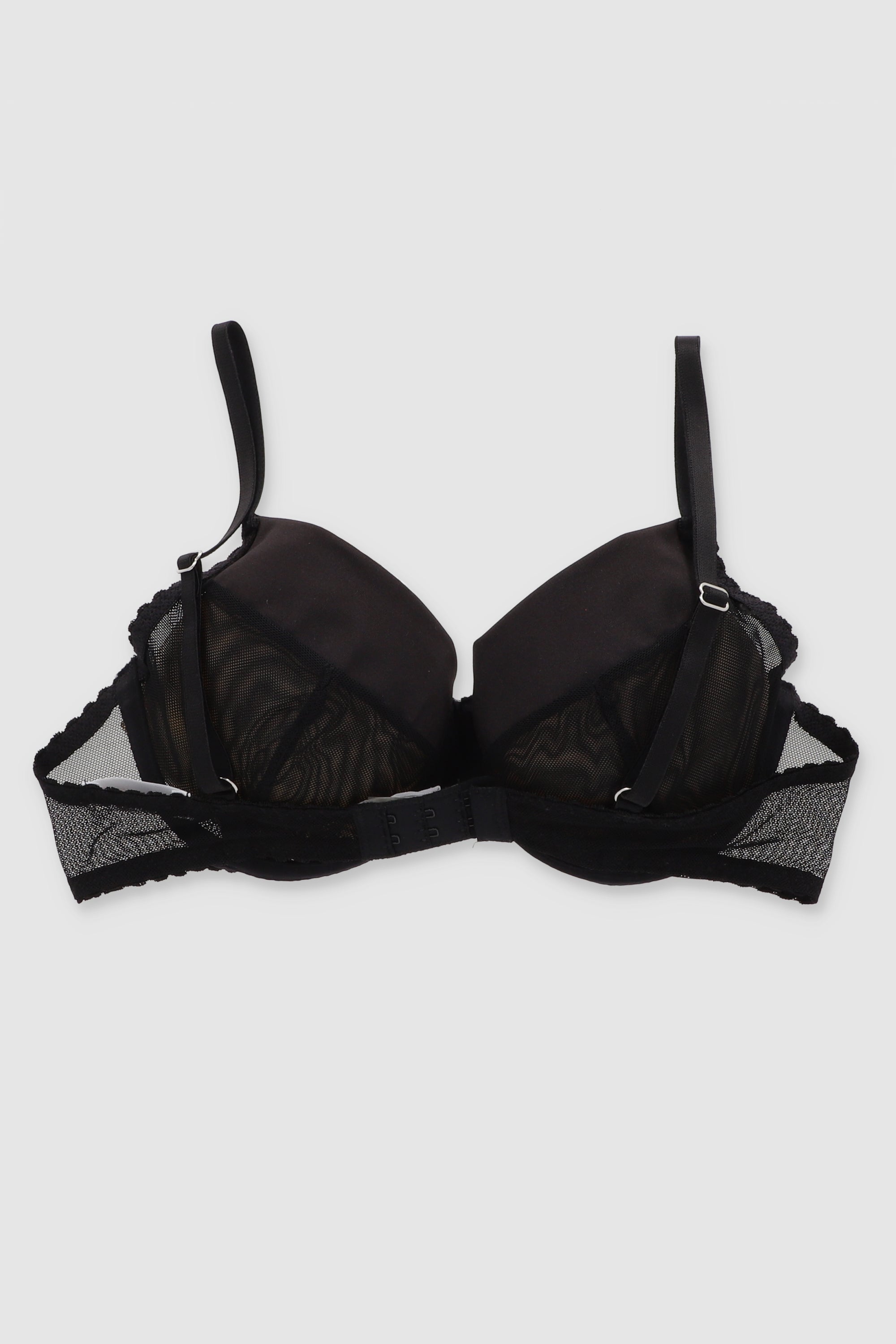 Bralette de mesh con copas NEGRO