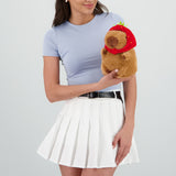 Peluche capibara gorro fresa