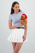 Peluche capibara gorro fresa