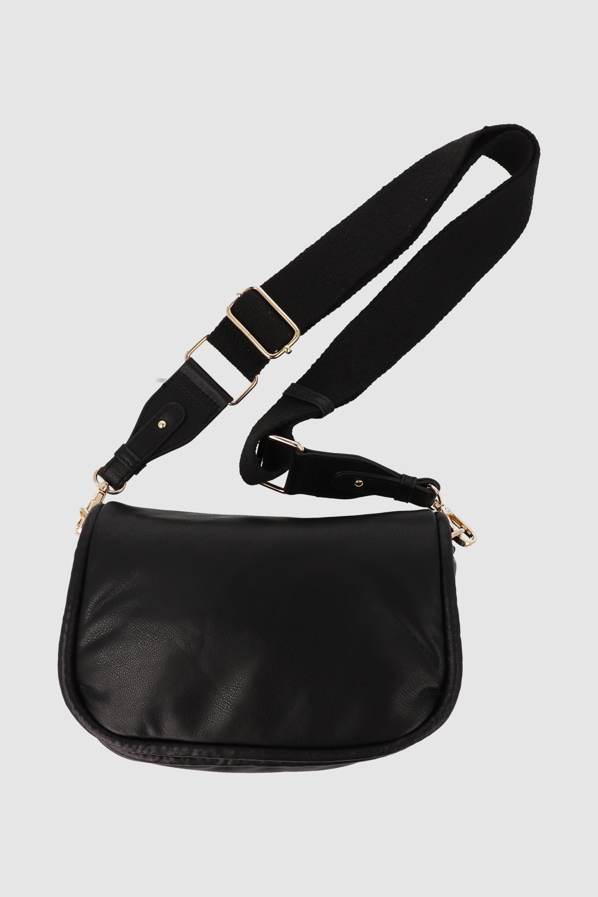 Bolsa crossbody suave sencilla NEGRO