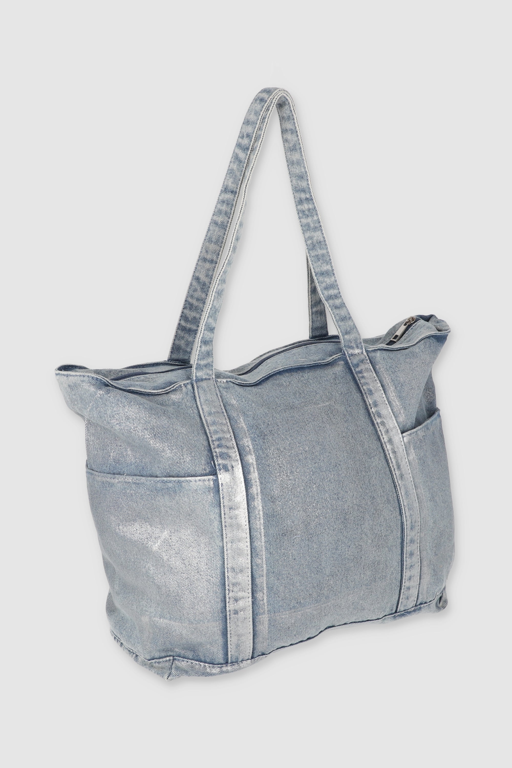 Bolsa tote denim foil MEDIUM WASH