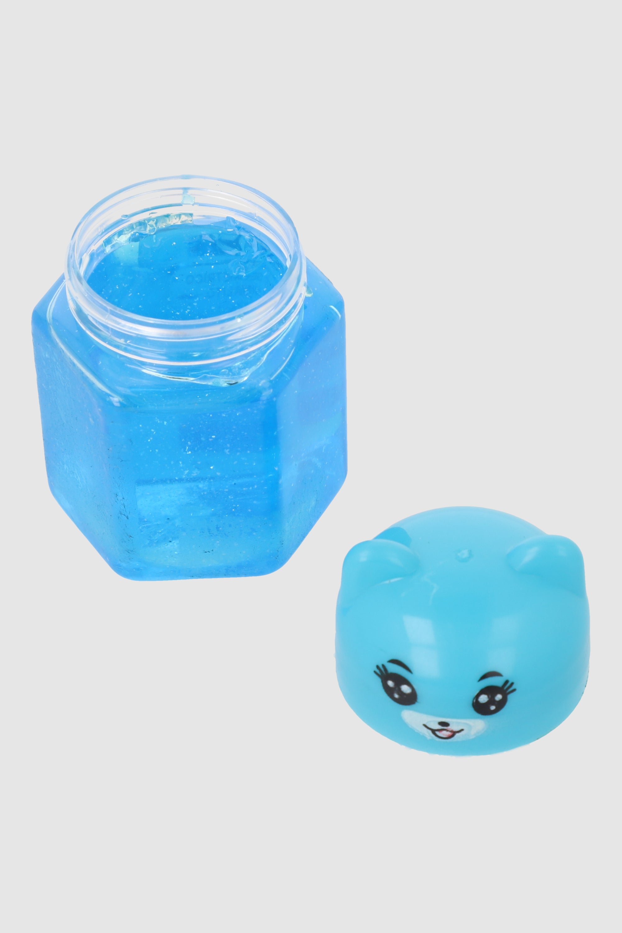 Slime Bote Geometrico Tapa Animalito AZUL