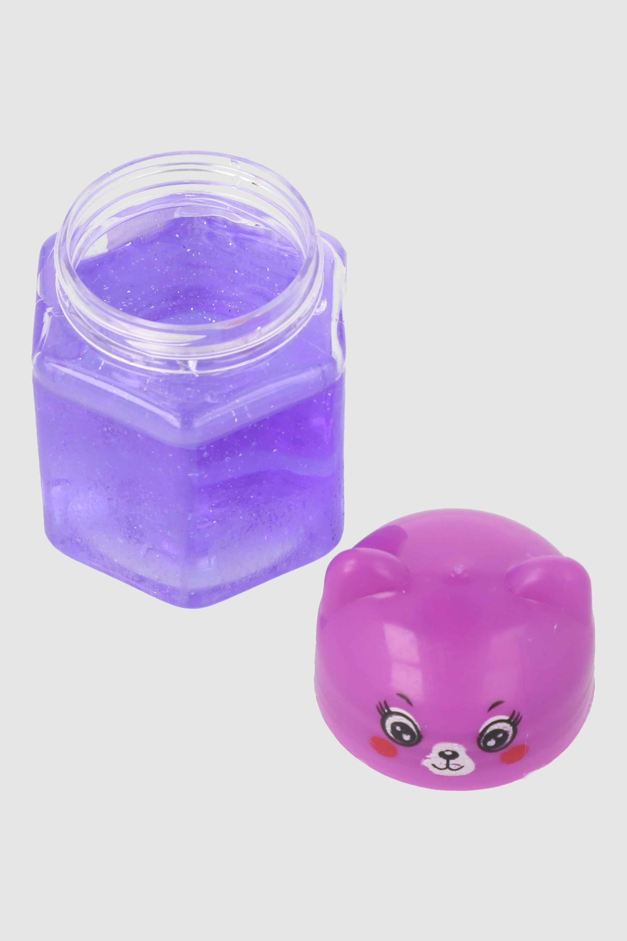 Slime Bote Geometrico Tapa Animalito MORADO