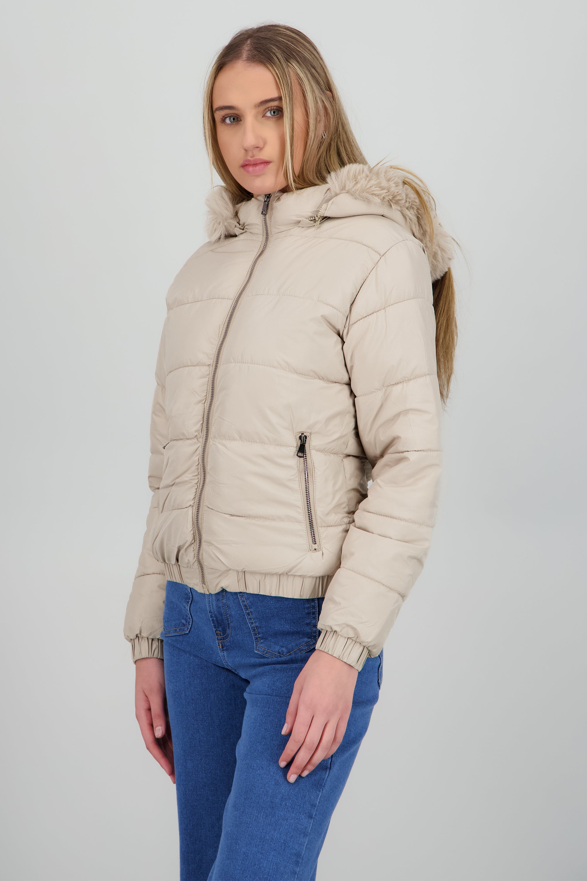 Chamarra capitonada TAUPE