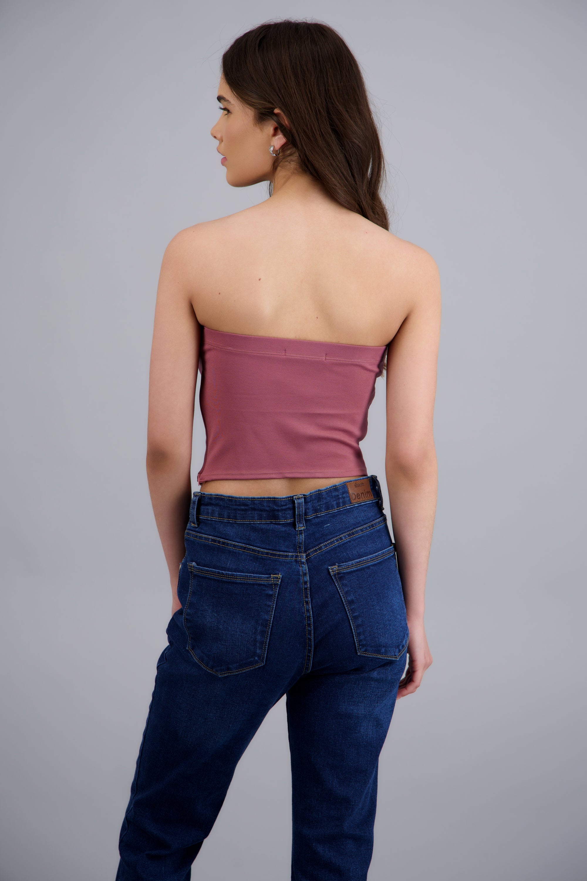 TOP STRAPLESS DET MOÑOS MARSALA