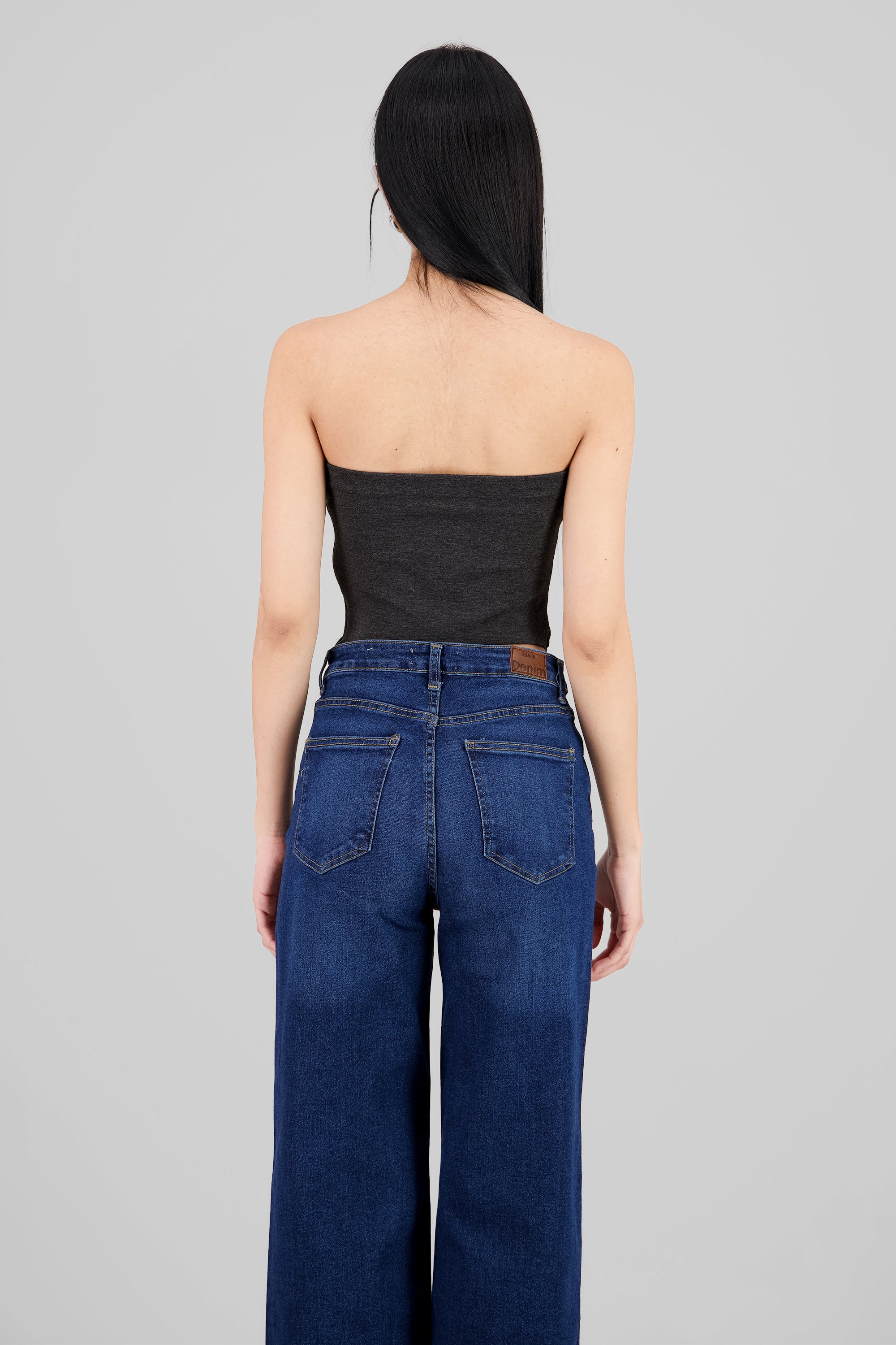 Top strapless detalle moños