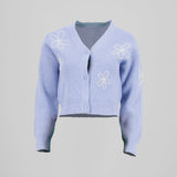 Cardigan tejido bordado flores