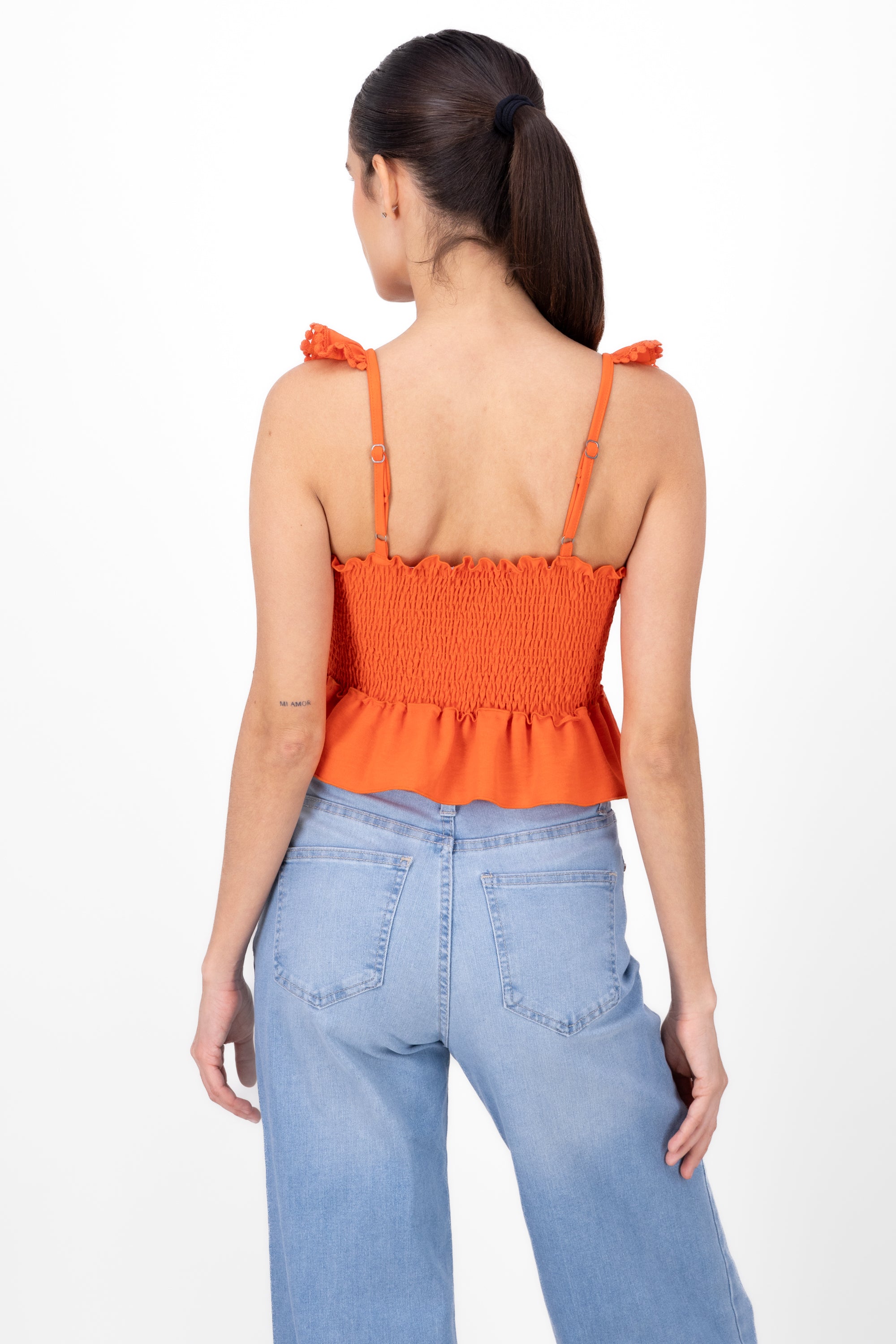 Top ligas detalle tirantes ROJO