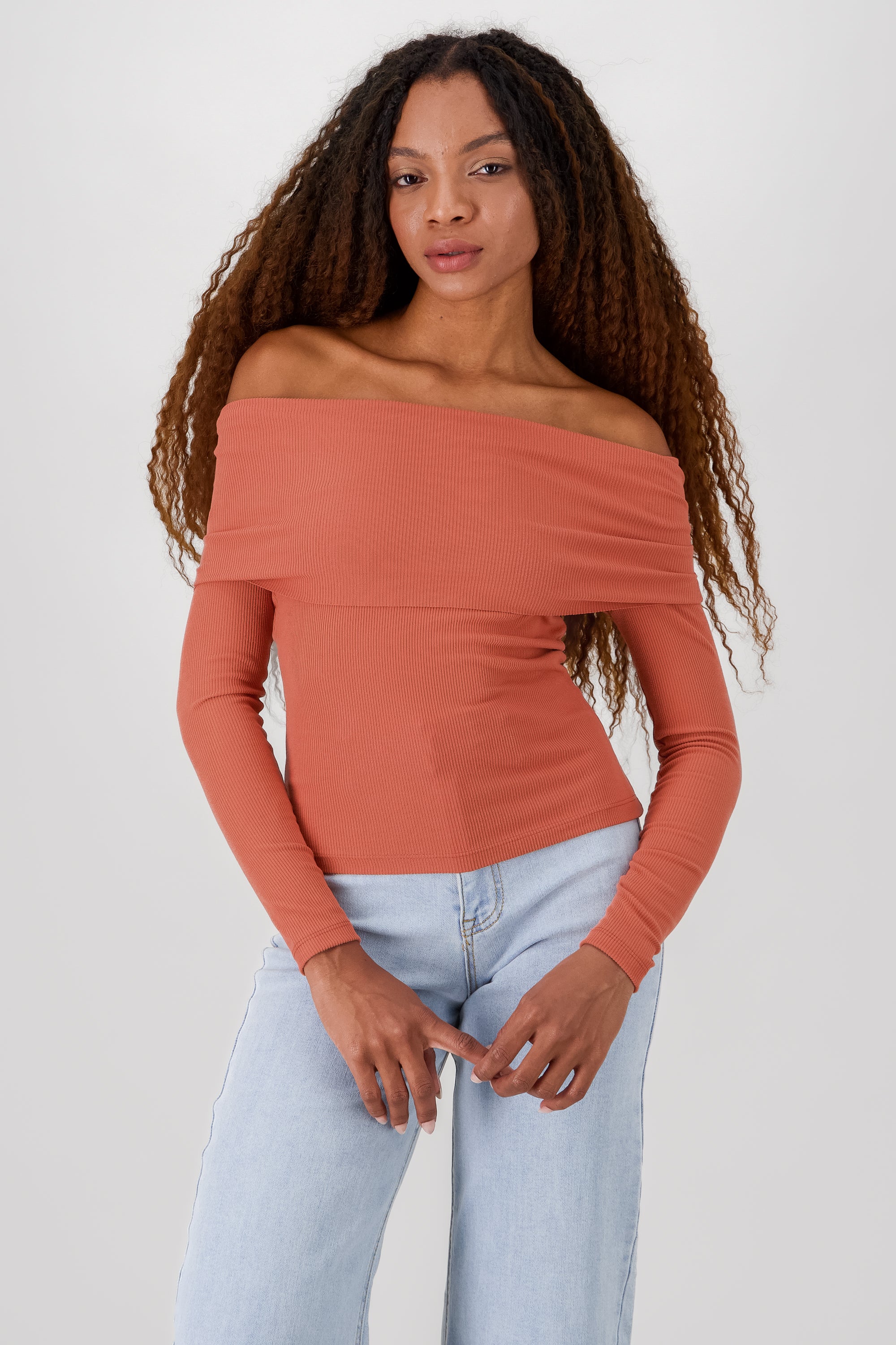 Top rib off shoulder LADRILLO