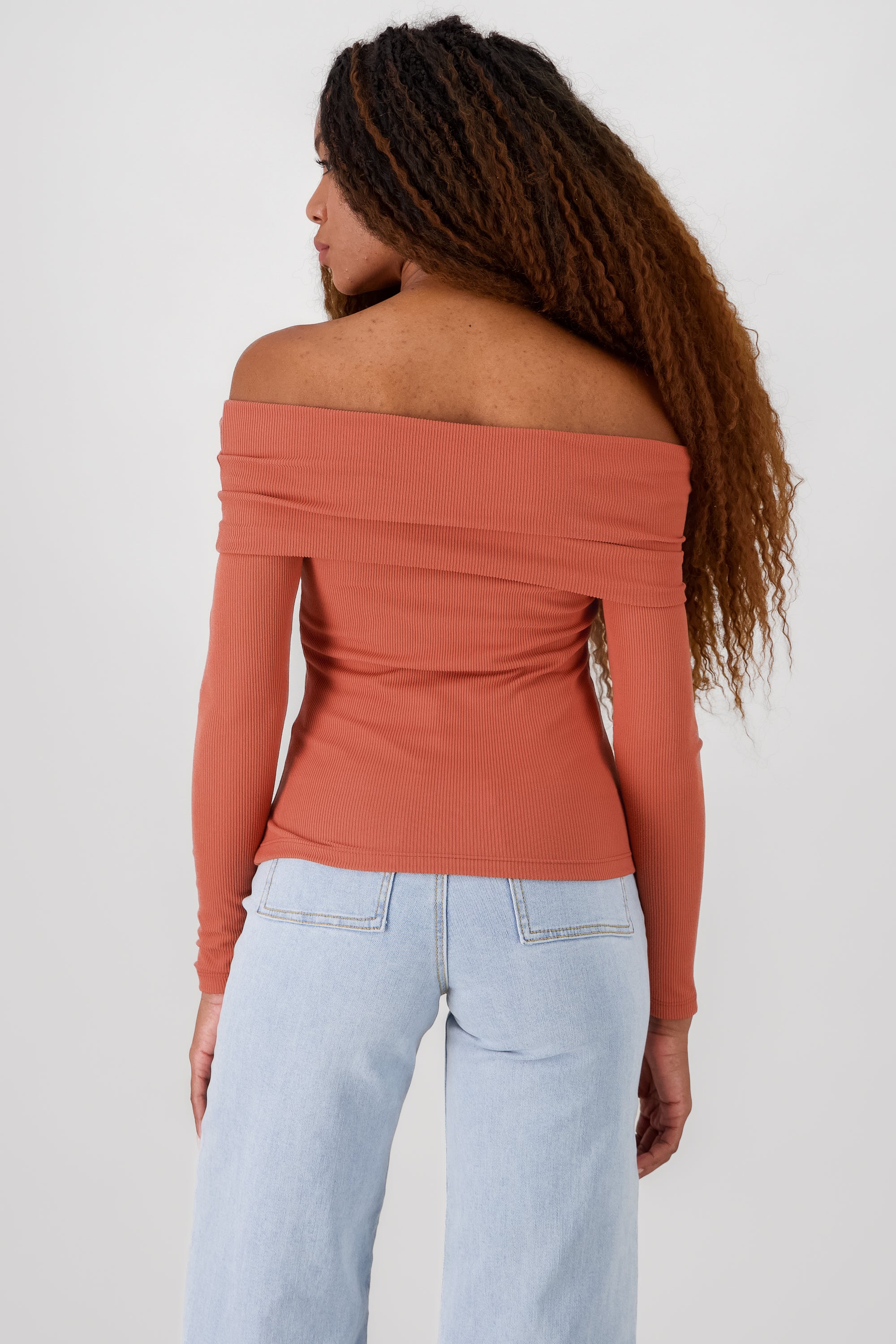 Top rib off shoulder LADRILLO