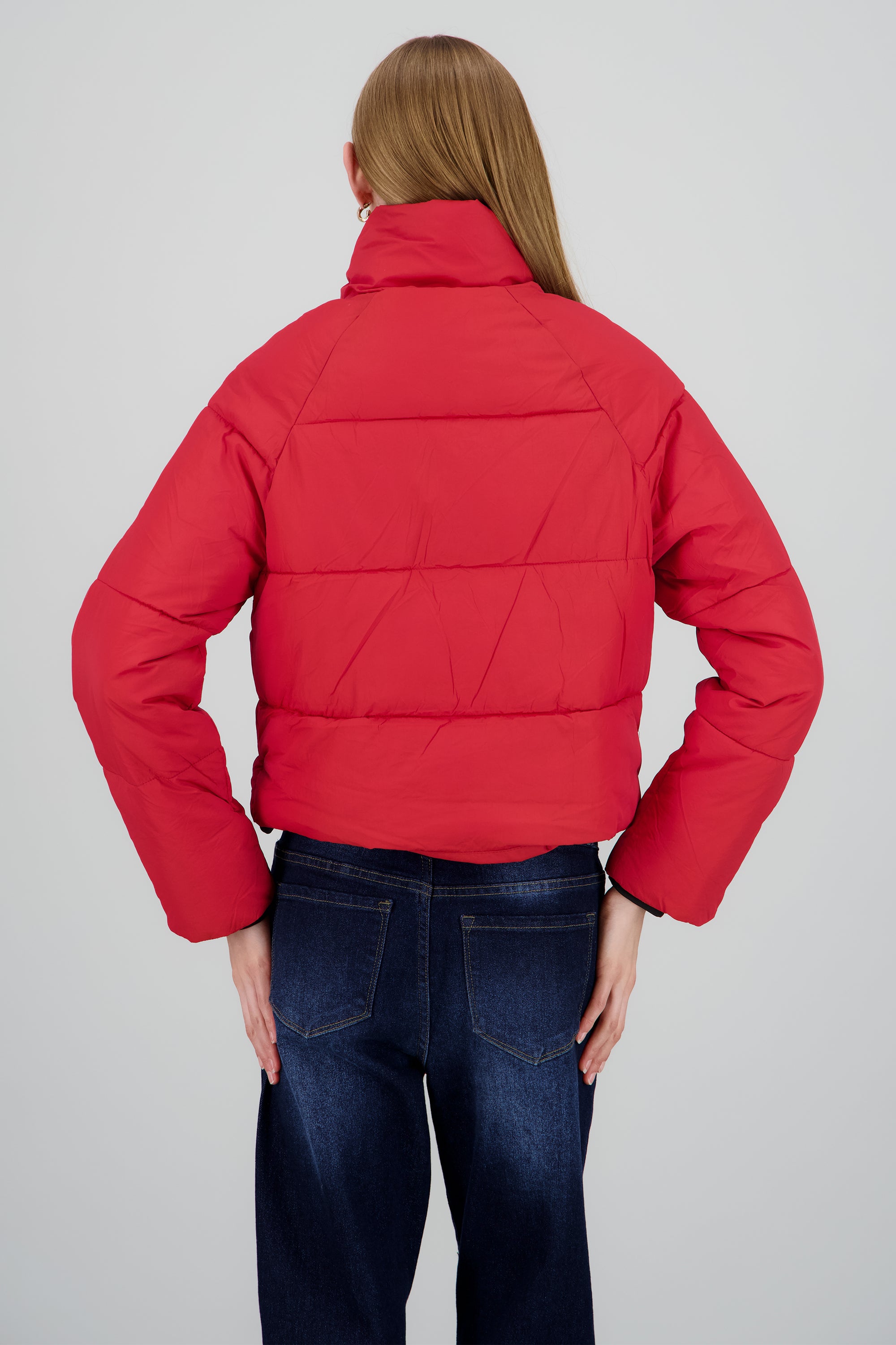 Chamarra capitonada corta ROJO