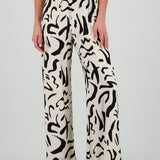 Pantalon fluido detalle estampado